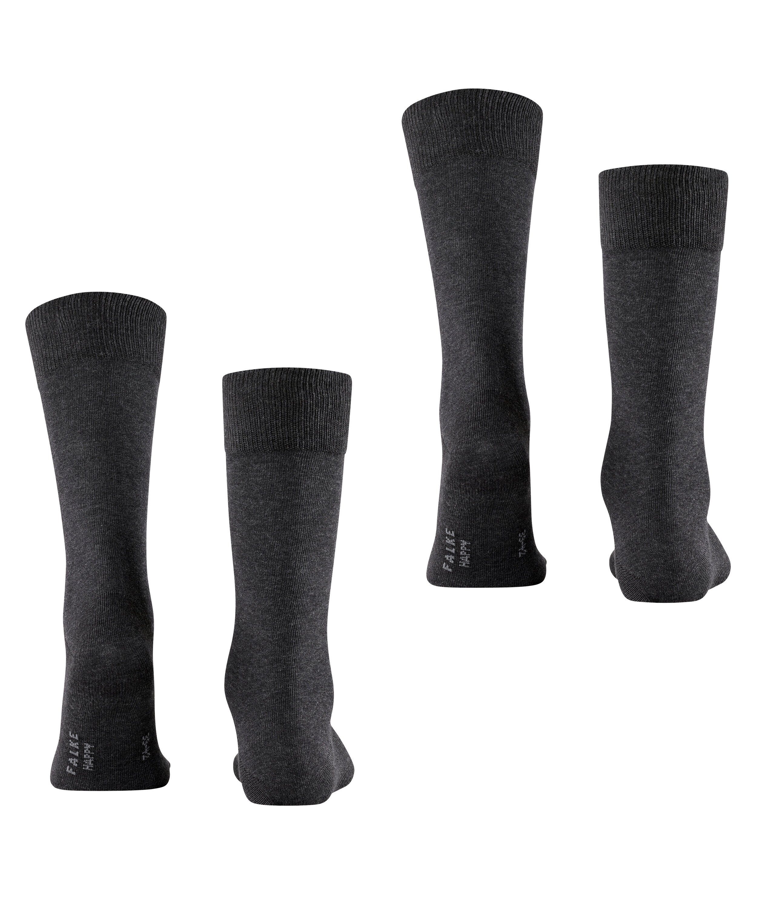 FALKE Socken Happy 2-Pack Socken (2-Paar) Set aus 2 Paar Baumwollstrümpfen