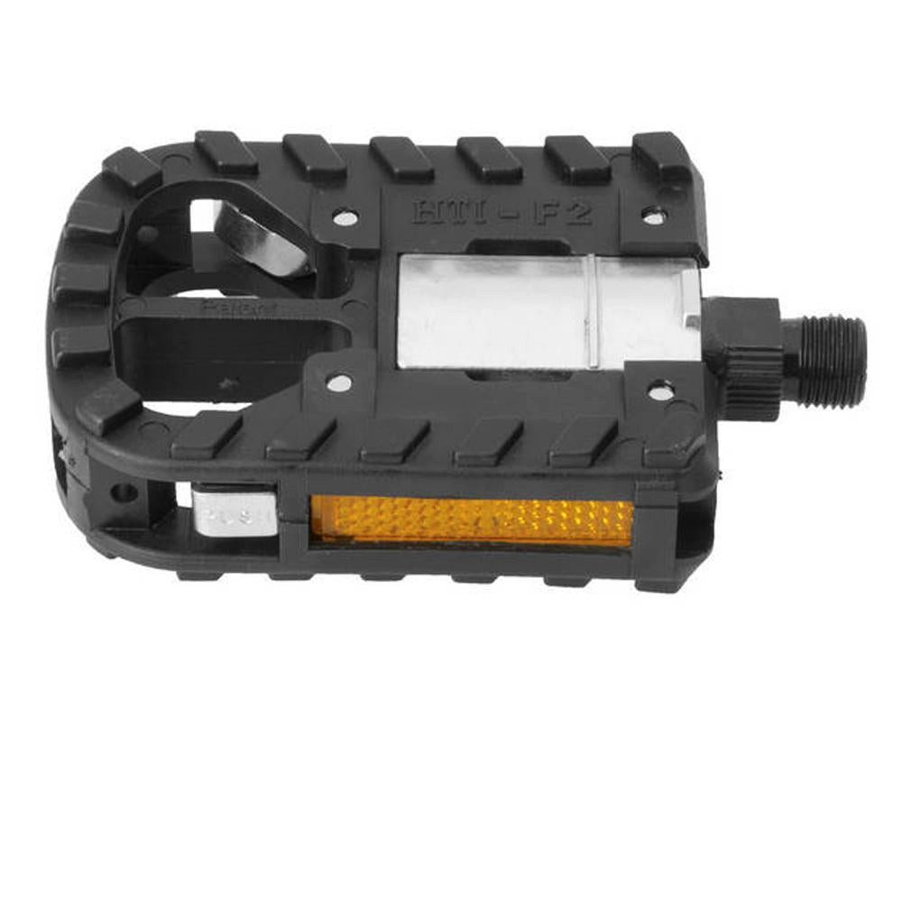 M-Wave Plattformpedale M-Wave F1 Faltpedal schwarz - Aluminium/Kunststoff mit CrMo-Achse, 9/1