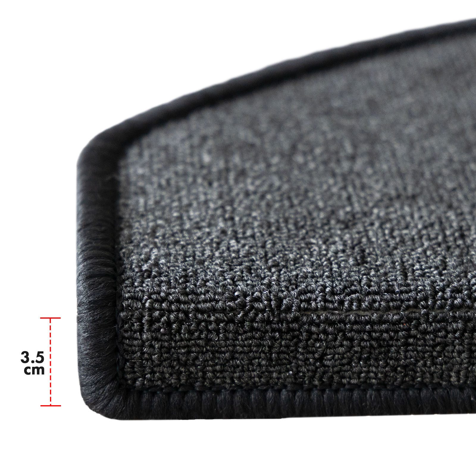 Kubus Stufenmatte Metroline, Rutschfest & pflegeleicht, Integrierte Befestigung mit Klebeband & Winkel