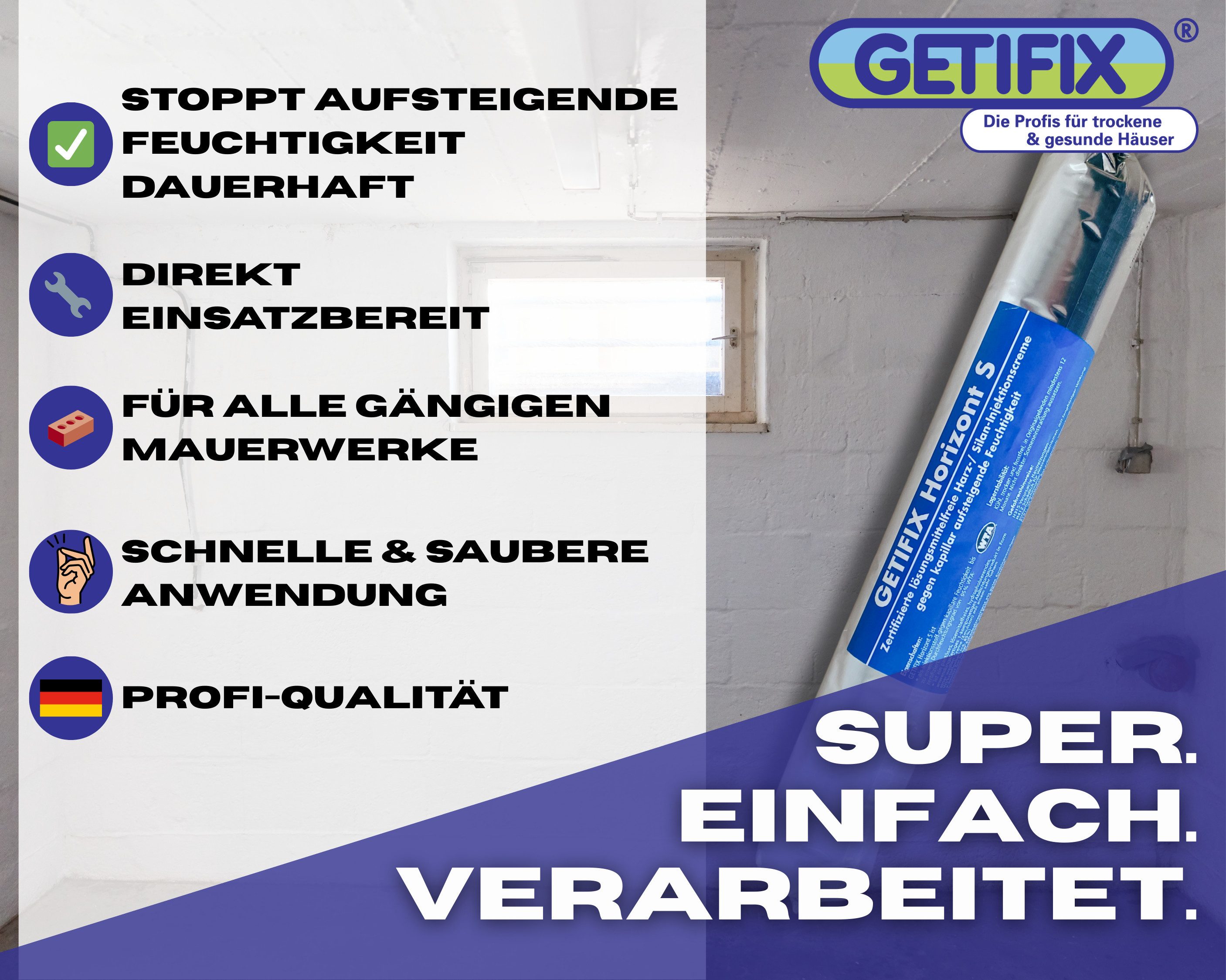 GETIFIX Dichtstoff GETIFIX Horizontalsperre Einsteiger Set, Neu, Gebrauchsf günstig online kaufen