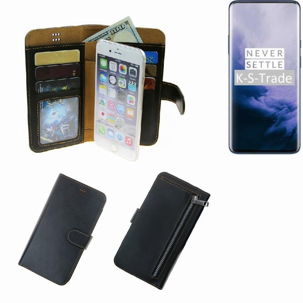 K-S-Trade Handyhülle für OnePlus 7T Pro, Schutz Hülle Klapphülle Case Phone cover Slim Handytasche Handy