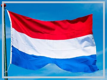 PHENO FLAGS Flagge Niederlande Flagge 90 x 150 cm Holland Fahne Niederländische Nationalflagge (Hissflagge für Fahnenmast), Inkl. 2 Messing Ösen