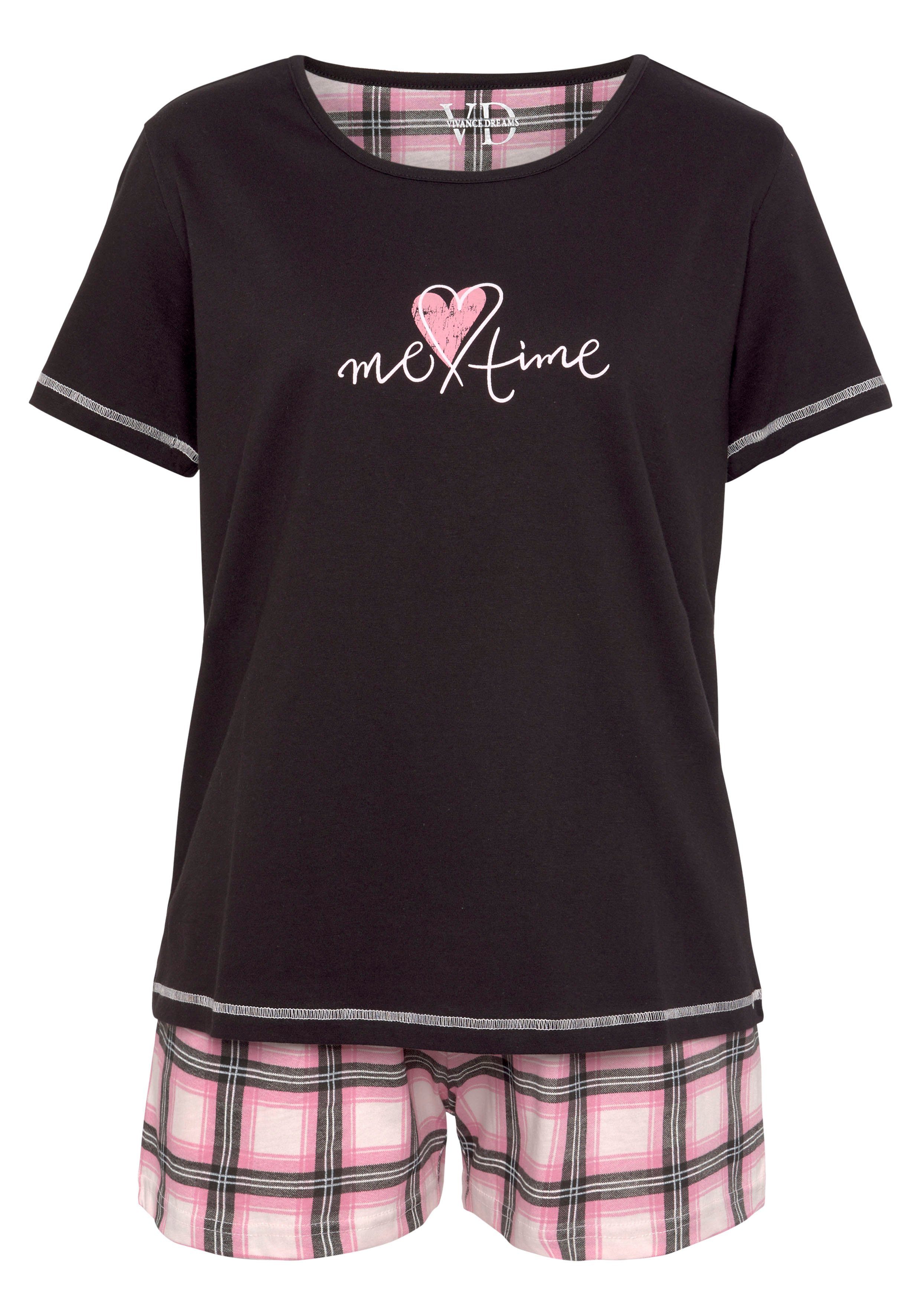 Vivance Dreams Shorty (Packung, 4 tlg., 2 Stück) im Doppelpack mit Karomuster. Reduzierter Preis € 29,99. Unverbindliche Preisempfehlung € 34,99