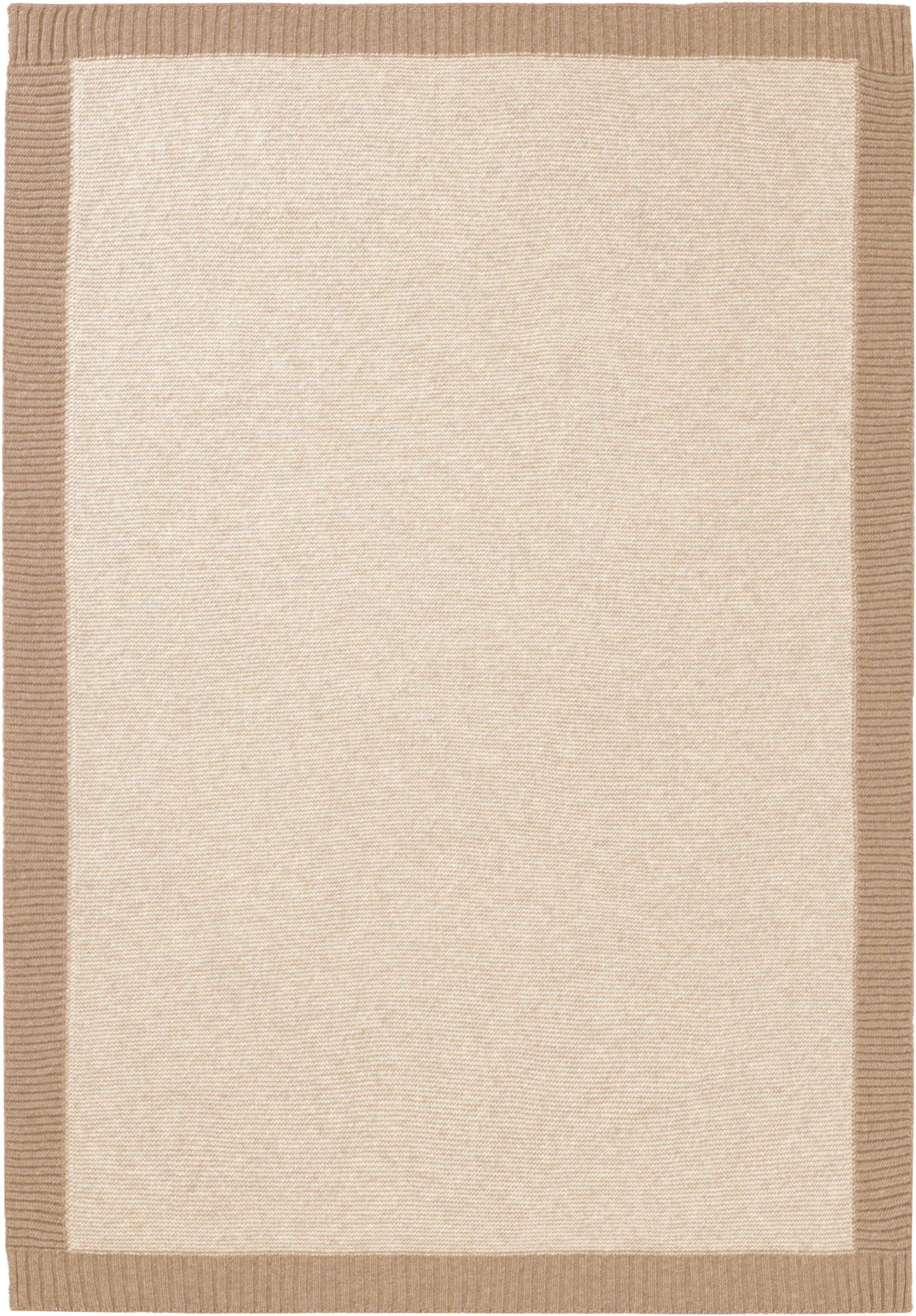 Babydecke Babydecke Wool Knit, Biederlack, 75 x 100, mit kontrastfarbigem Patentrand