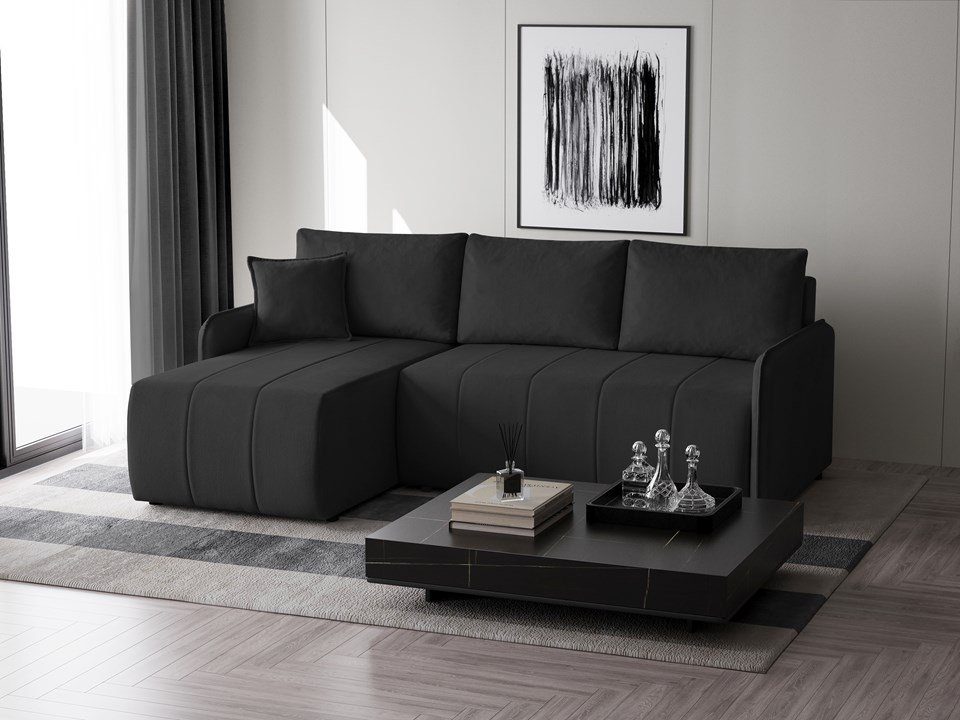 Beautysofa Ecksofa Moderne stilvolle L-Form Capri Raumecke universell, Ecke aus Stoff mit Nano-Block-System