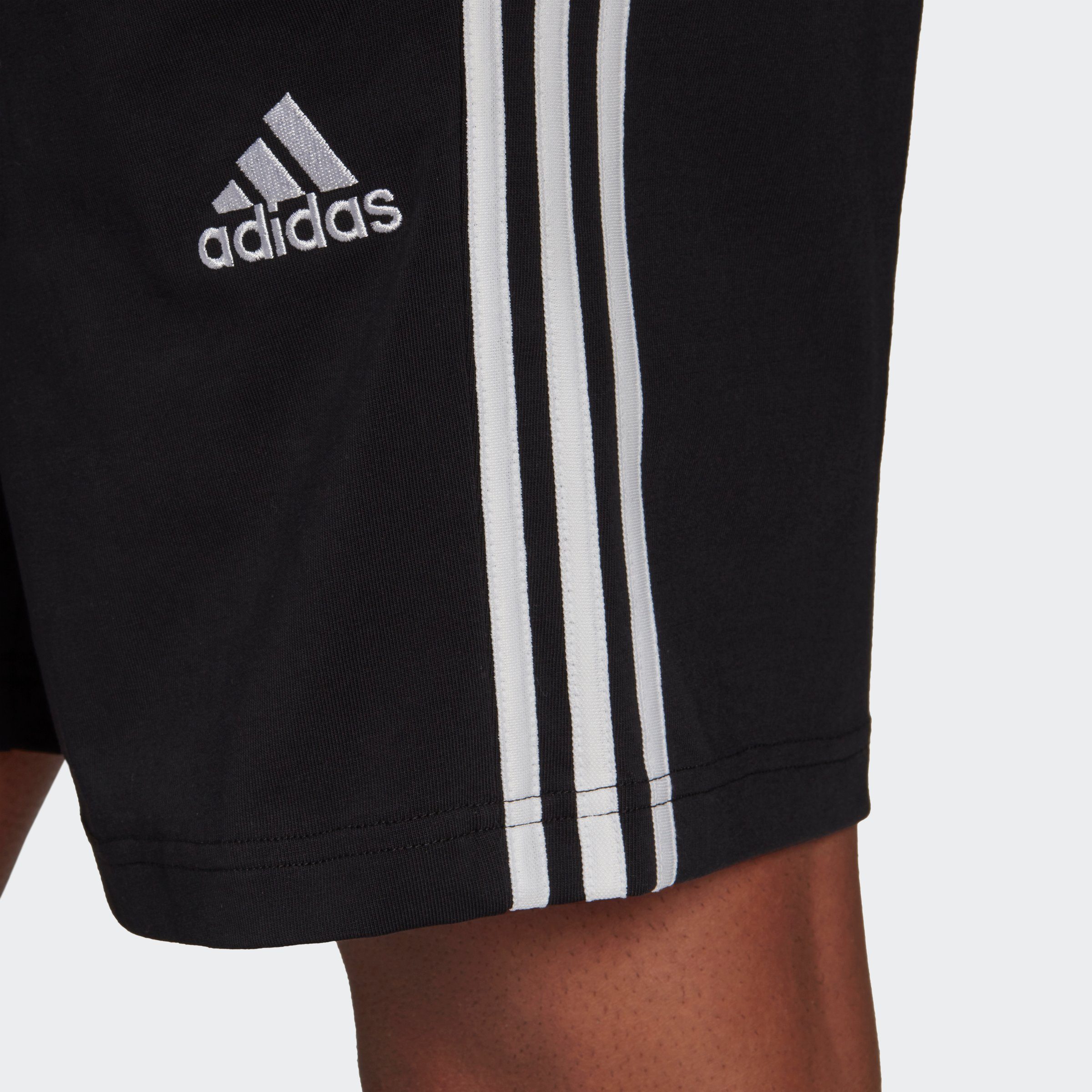 adidas Sportswear Shorts (1-tlg) BLACK/WHITE AEROREADY ESSENTIALS 3-STREIFEN