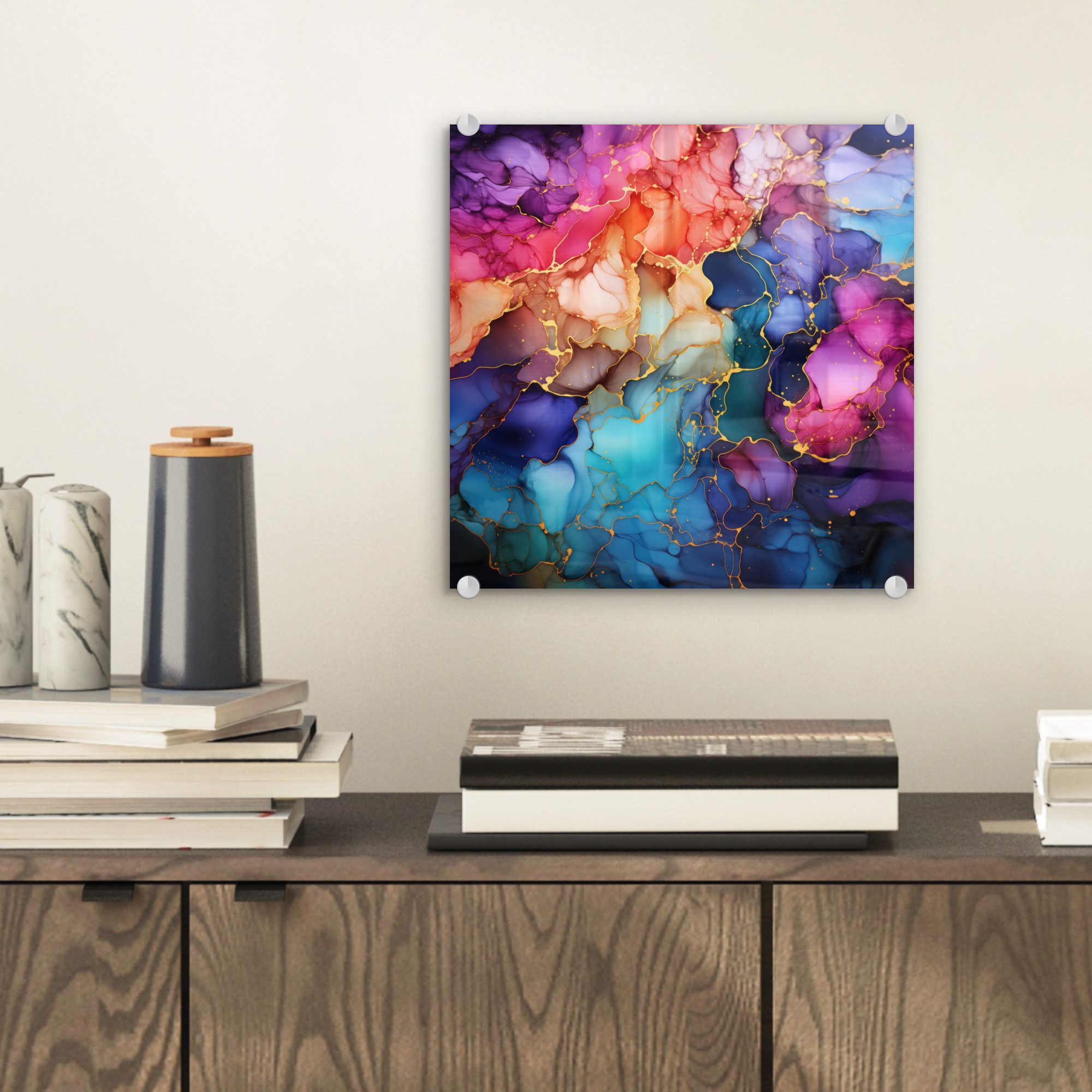 MuchoWow Acrylglasbild Marmor - Bunt - günstig online kaufen