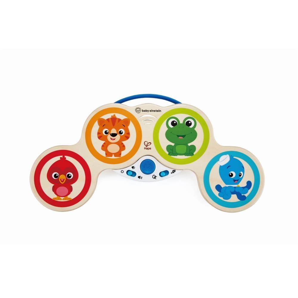 Hape Spielzeug-Musikinstrument Baby Einstein Trommel, mit Tiermotive, für Babys und Kleinkinder
