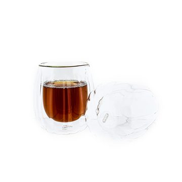 Mulex Glas Gläser Set 350ml Latte Macchiato Teeglas Espressogläser Doppelwandig