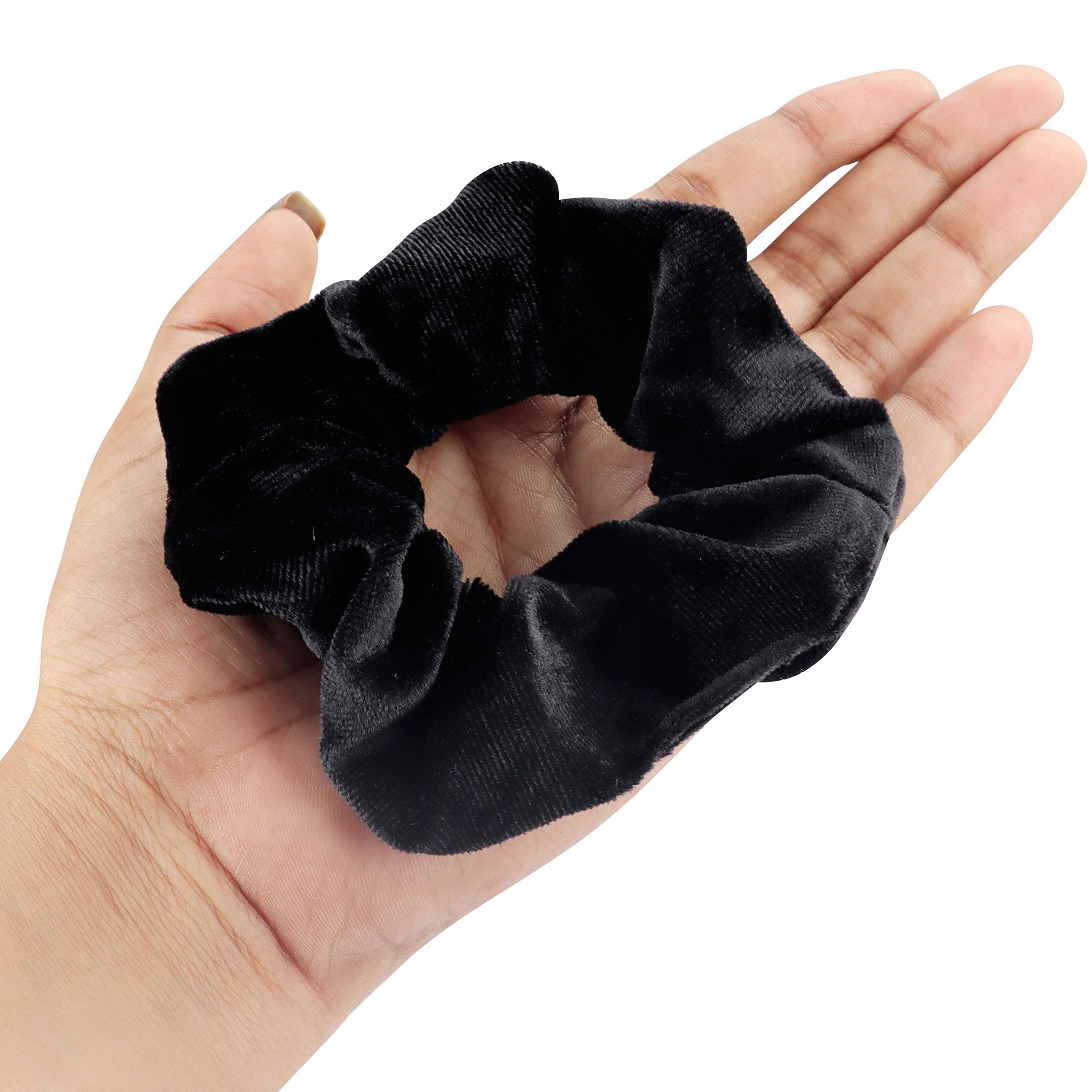 Belle Vous Haarband Schwarze Samt Velvet (12-Pack) Damen, Haarbänder for Women Black für (12er-Pack) Hairbands