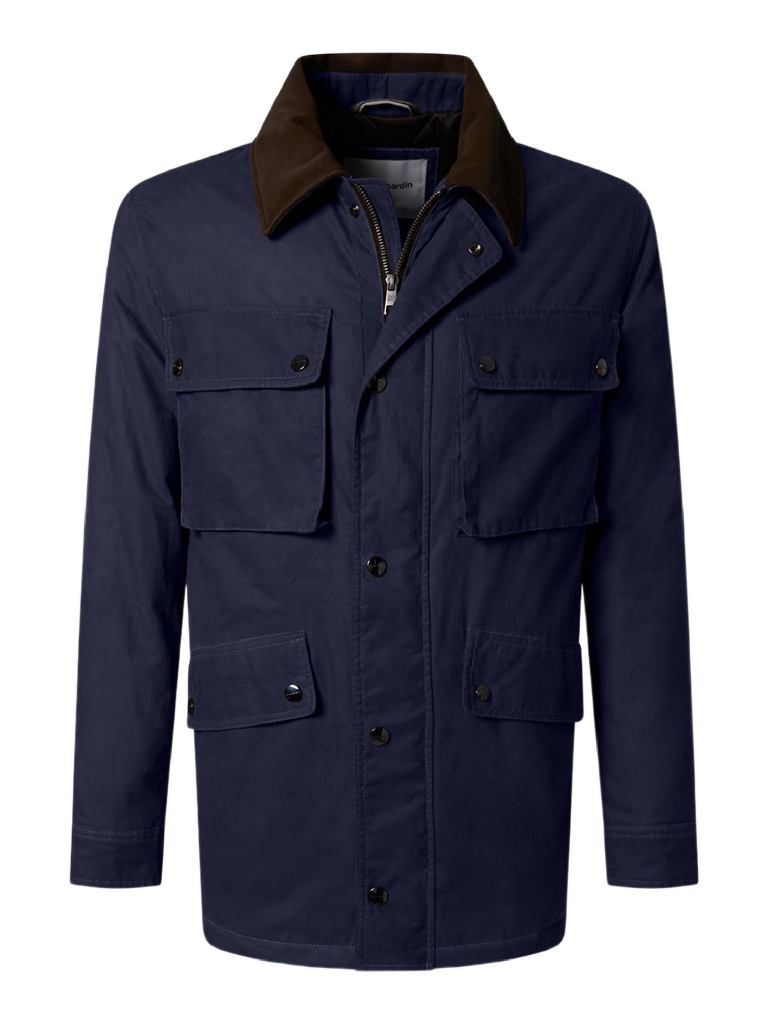 Pierre Cardin Outdoorjacke blau,Outdoor,Baumwolle,Unifarben,Umlegekragen,Langarm,Regular Fit