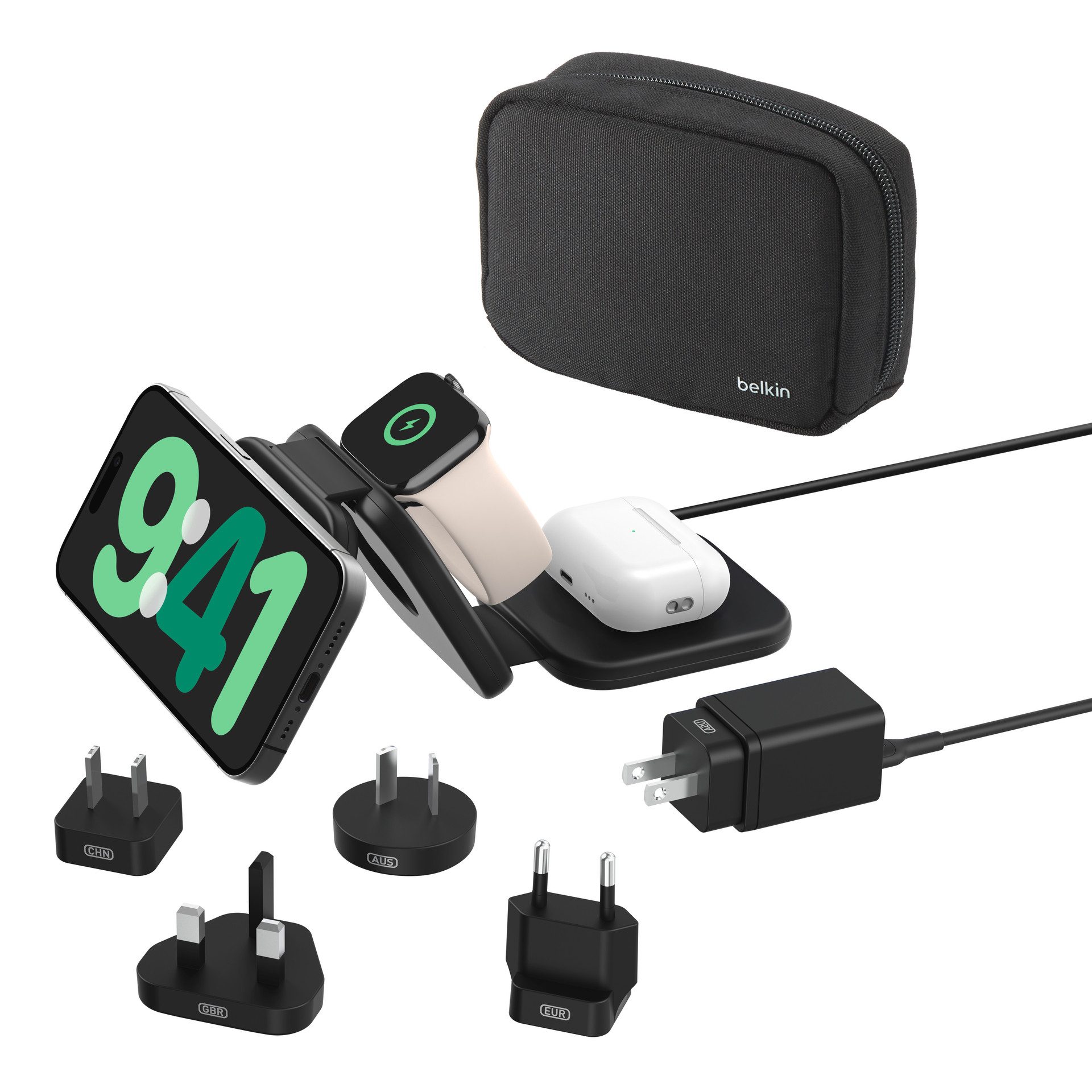 Belkin BoostCharge Pro magnetische 3-in-1-Reiseladestation + Tipps Wireless Charger