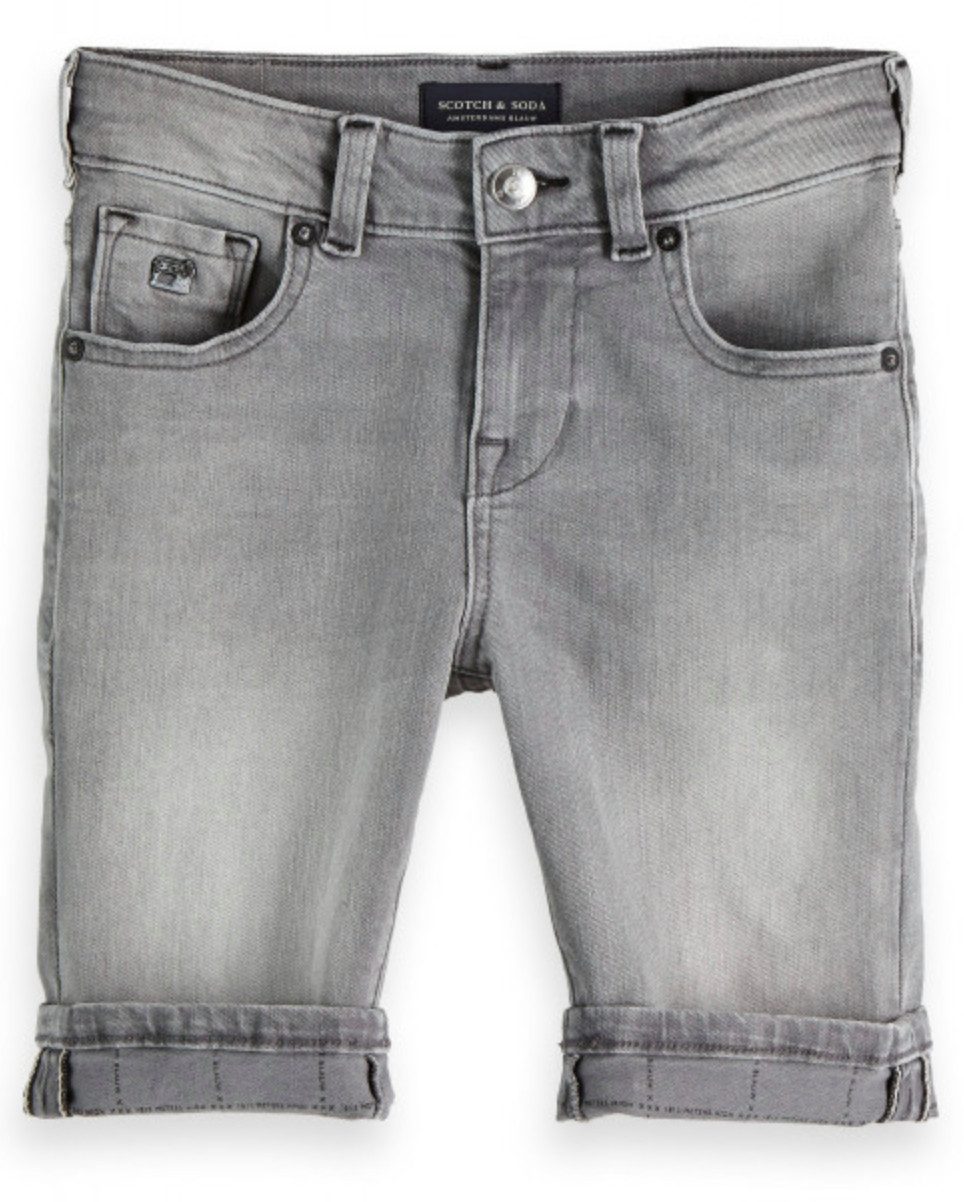 Scotch & Soda Jeansshorts Jungen Jeansshorts aus Stretch-Denim in Used-Waschung