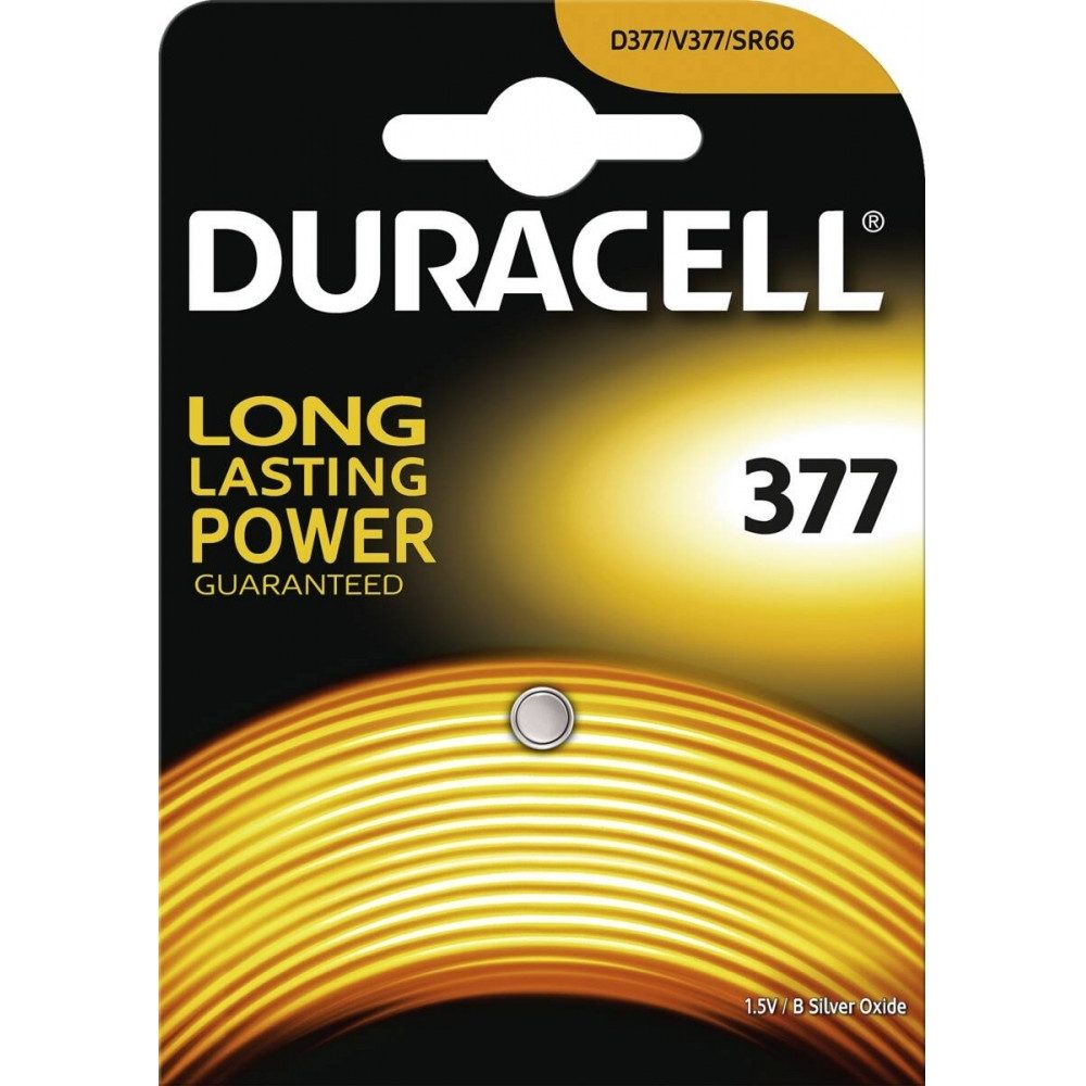 Duracell Duracell D377 Uhr Knopfzelle Silberoxid-Technologie. Knopfzelle, (1,5 Volt V), Umweltfreundliche Silberoxid-Technologie