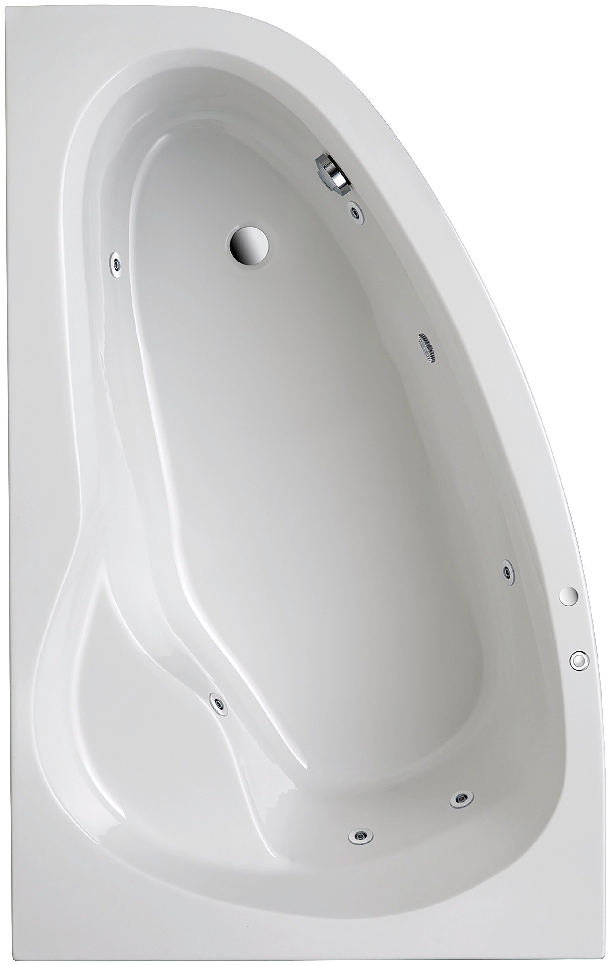 OTTOFOND Whirlpool-Badewanne Loredana, (Komplett-Set), Typ 1, chrom