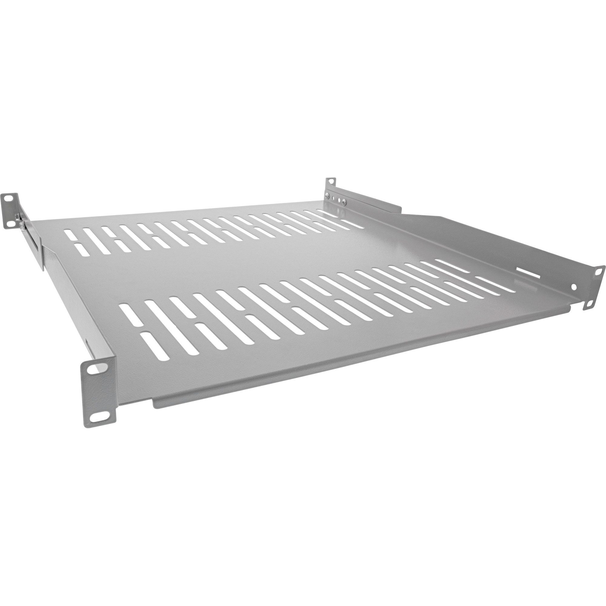 PC-Gehäuse Fachboden, 450mm, 50kg, 1HE, RAL 7035 grau
