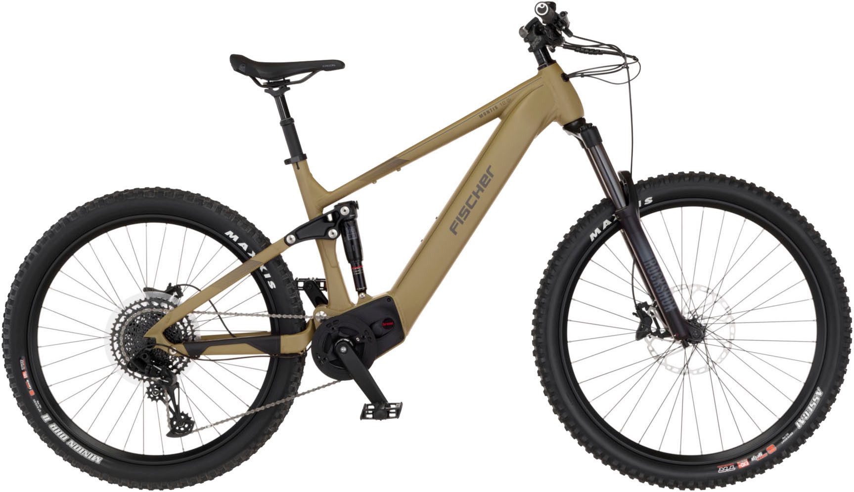 FISCHER Fahrrad E-Bike Mountainbike MONTIS 10.0i Fully 711, 12 Gang SRAM SX 11-50 Kettenschaltung Schaltwerk, Mittelmotor, 711 Wh, (mit Akku-Ladegerät, mit Werkzeug), Pedelec, Elektrofahrrad für Damen und Herren, MTB
