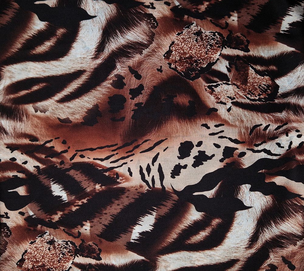 dy_mode Loop Damen Loopschal mit Animal-Print Rundschal Schlauchschal, Animal-Print im Leo-Tiger-Look
