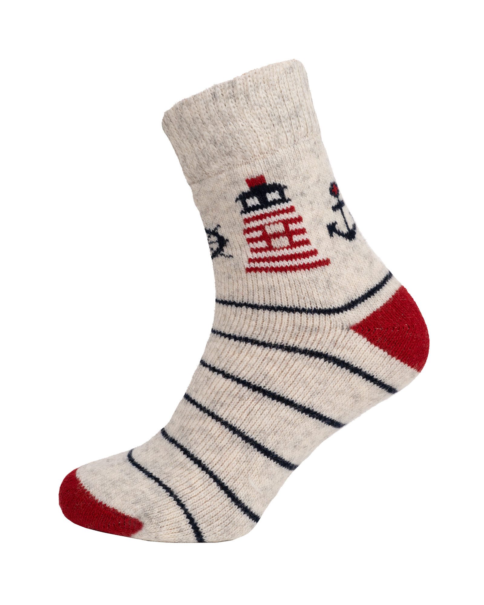 HomeOfSocks Socken Wollsocken Maritim, 80% Wolle, Komfortbund 80% naturbela günstig online kaufen