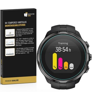 Protectorking Schutzfolie 3x 9H Hartglas für Suunto 9 Baro Smartwatch Panzerfolie Displayschutz, (3-Stück), Hochwertiger und passgenauer 9H Tempred Panzerglas. HD Ultra klar