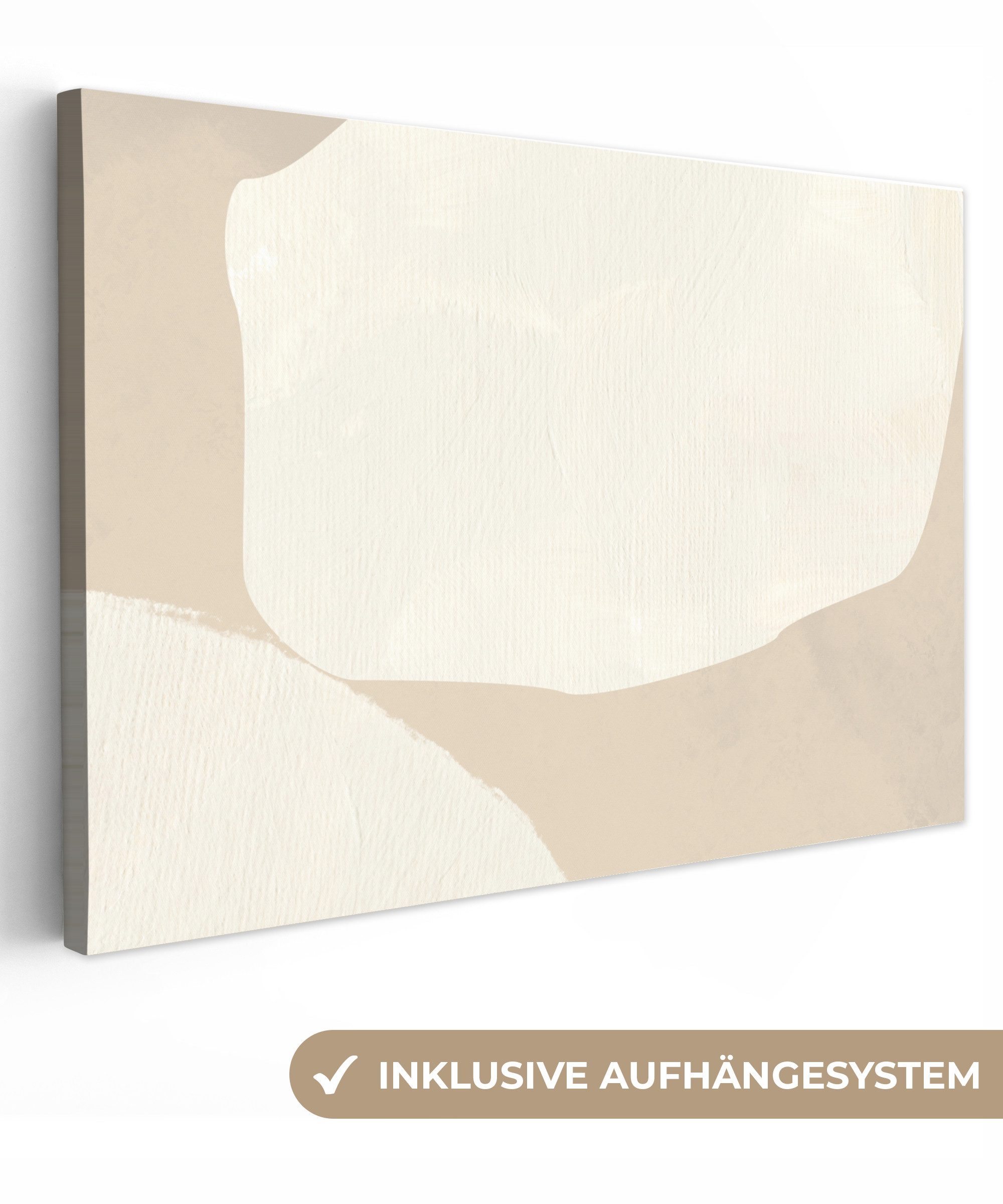 OneMillionCanvasses® Leinwandbild Beige - Abstrakt - Modern, Fotodruck (1 S günstig online kaufen