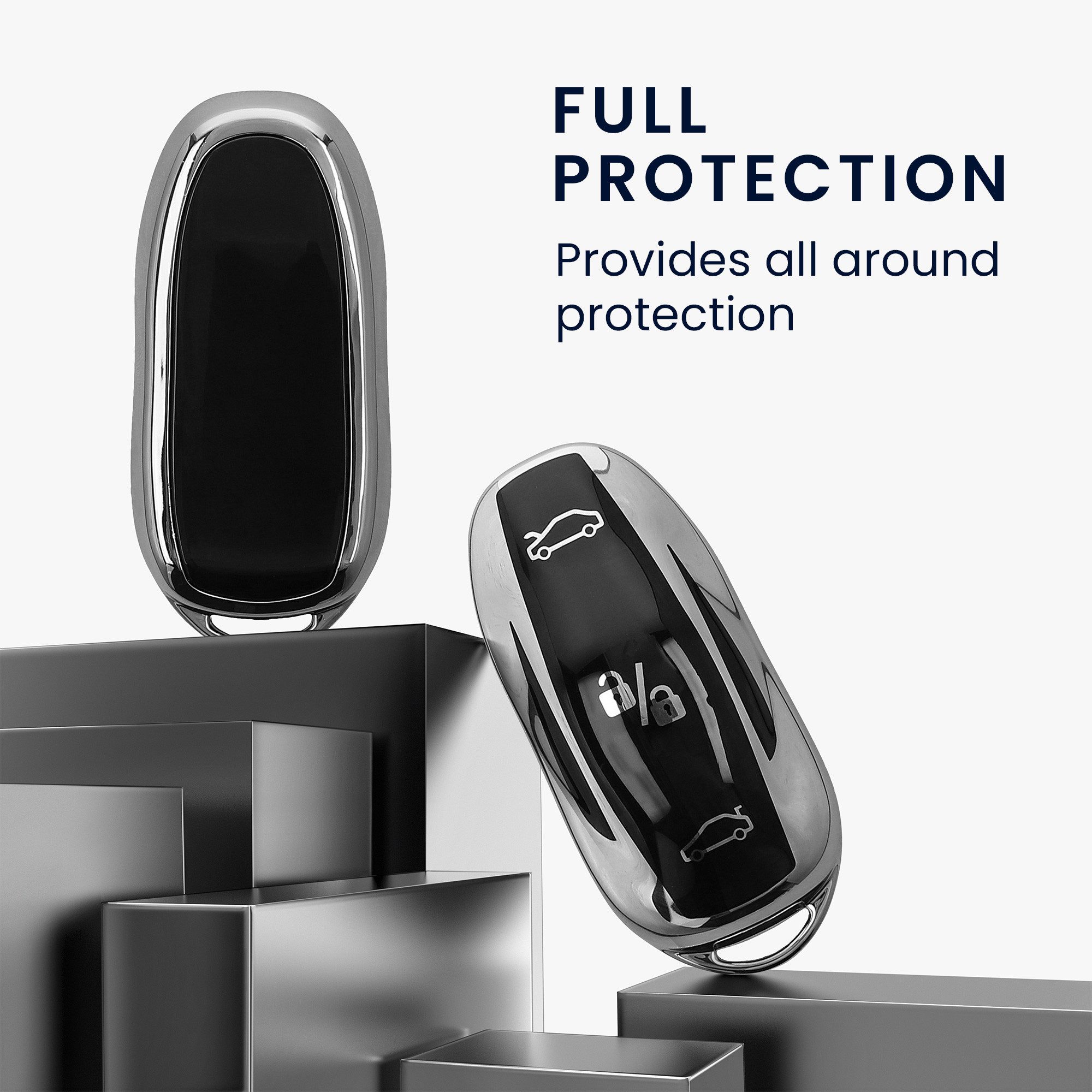 kwmobile Schlüsseltasche Autoschlüssel Hülle für Tesla (1-tlg), Schlüsselhülle Silikon Case Schlüssel Cover