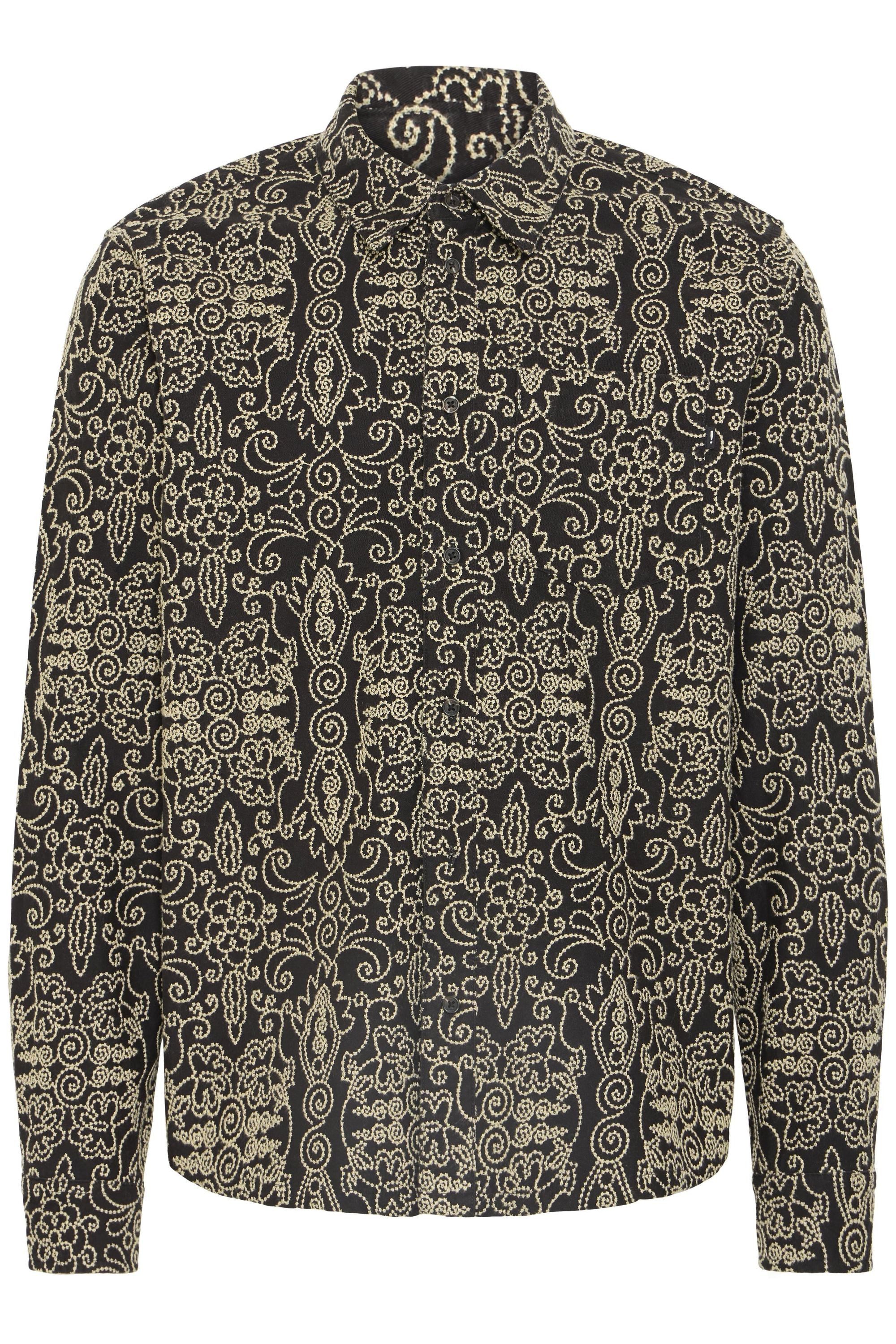 !Solid Hemdjacke SDSkibber Gemustertes Langarmhemd aus 100% Baumwolle