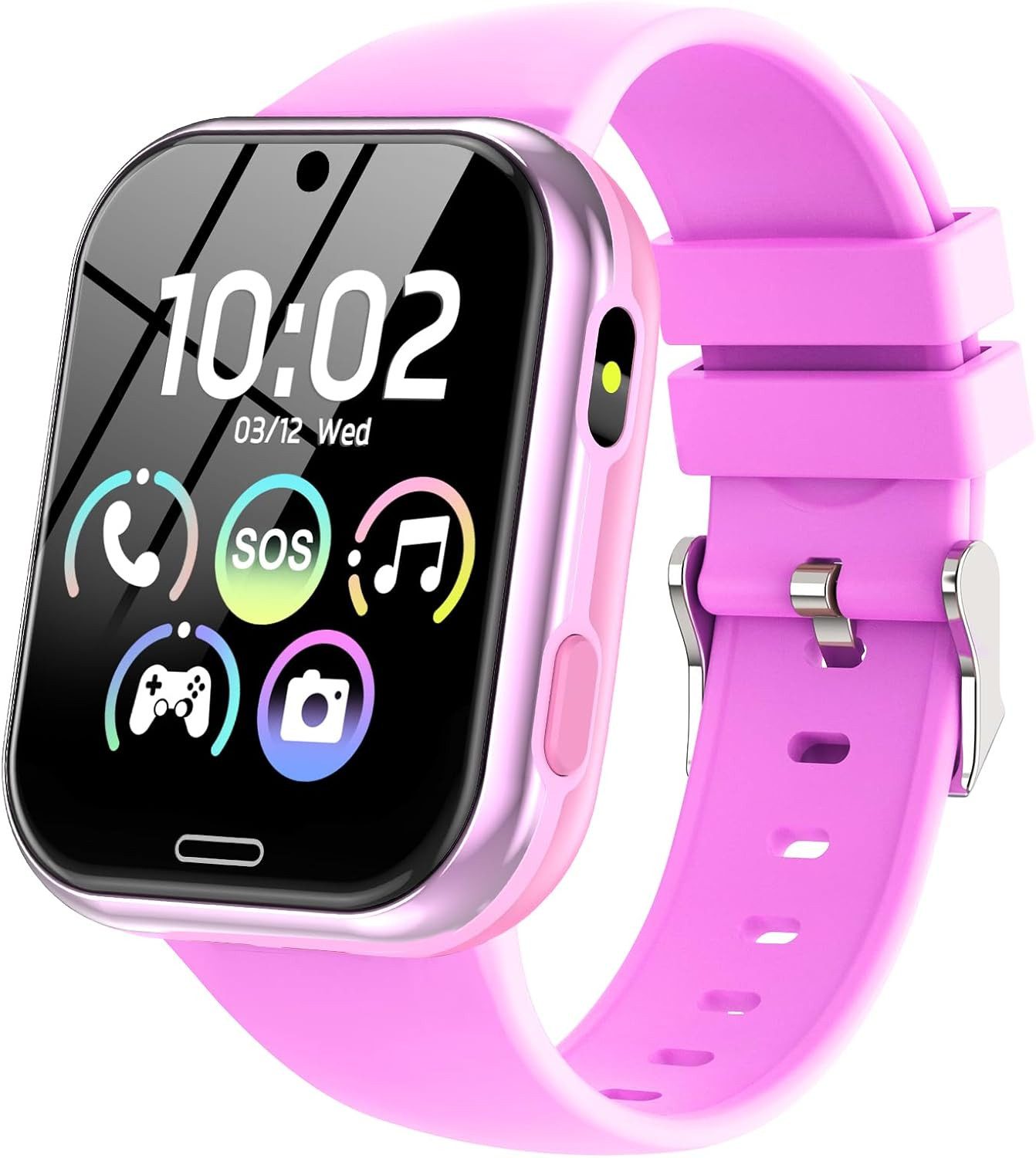 CATGIFF X53 Smartwatch (4,2 cm, sim), Kinder Smartwatch mit 2G Telefonfunktion Kamera Musikplayer