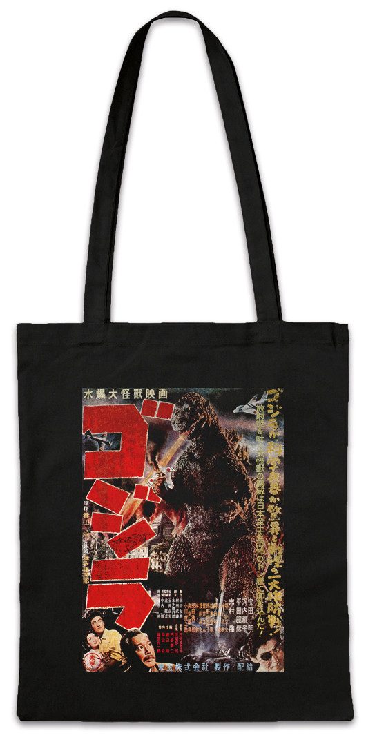 Beuteltasche Monster Vintage Asia II Stofftasche Japan Godzilla Retro Movie Tokyo