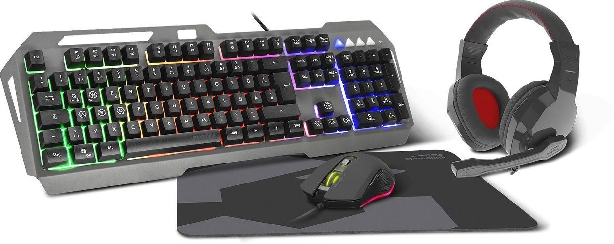 LUNERA 4in1 Illuminated Tastatur-, Maus- und Mauspad-Set