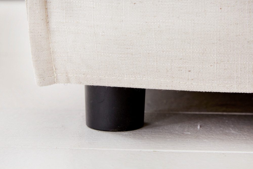 riess-ambiente Fußhocker HEAVEN 100cm natur · Hussensofa inkl. Kissen und abnehmbaren Bezug (Einzelartikel, 1 St), Wohnzimmer · Leinenstoff-Gemisch · Federkern-Polsterung · Landhausstil