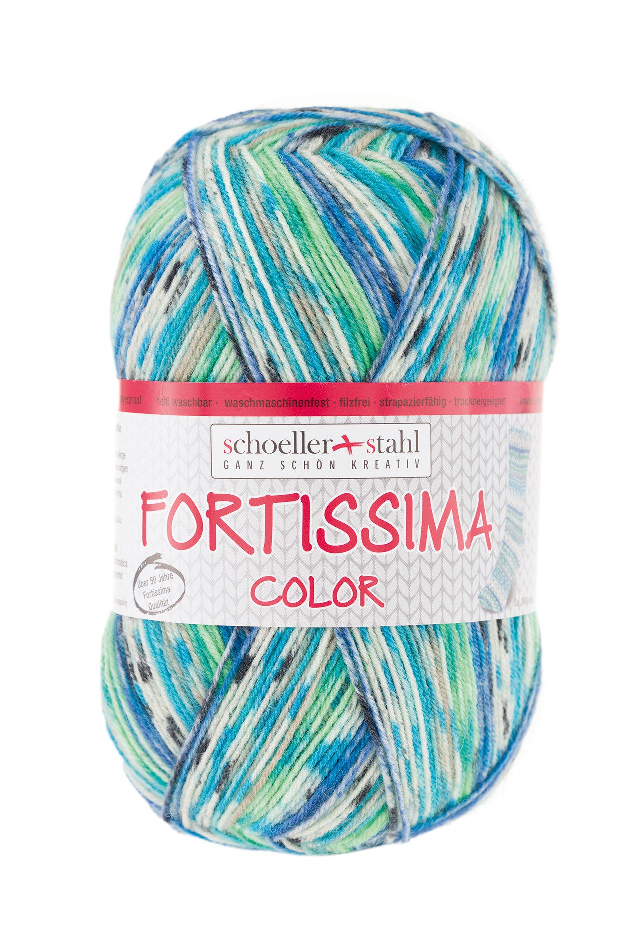 Schoeller + Stahl Fortissima Socka 4-fach Color Häkelwolle, 420 m, pflegeleicht, formstabil und hoher Tragekomfort