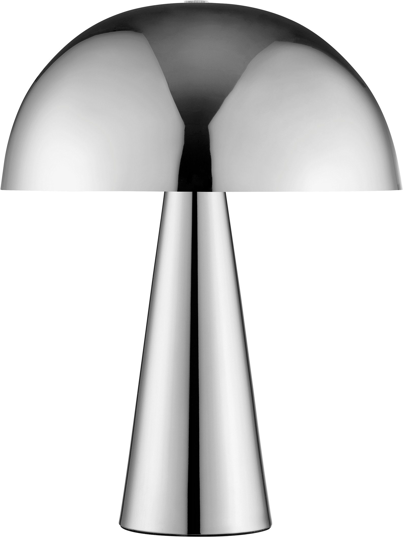 Brilliant Tischleuchte Sigrun, ohne Leuchtmittel, Pilz Tischleuchte, 33 cm, Ø 25 cm, E14, max. 20 W, Metall, chromfarben