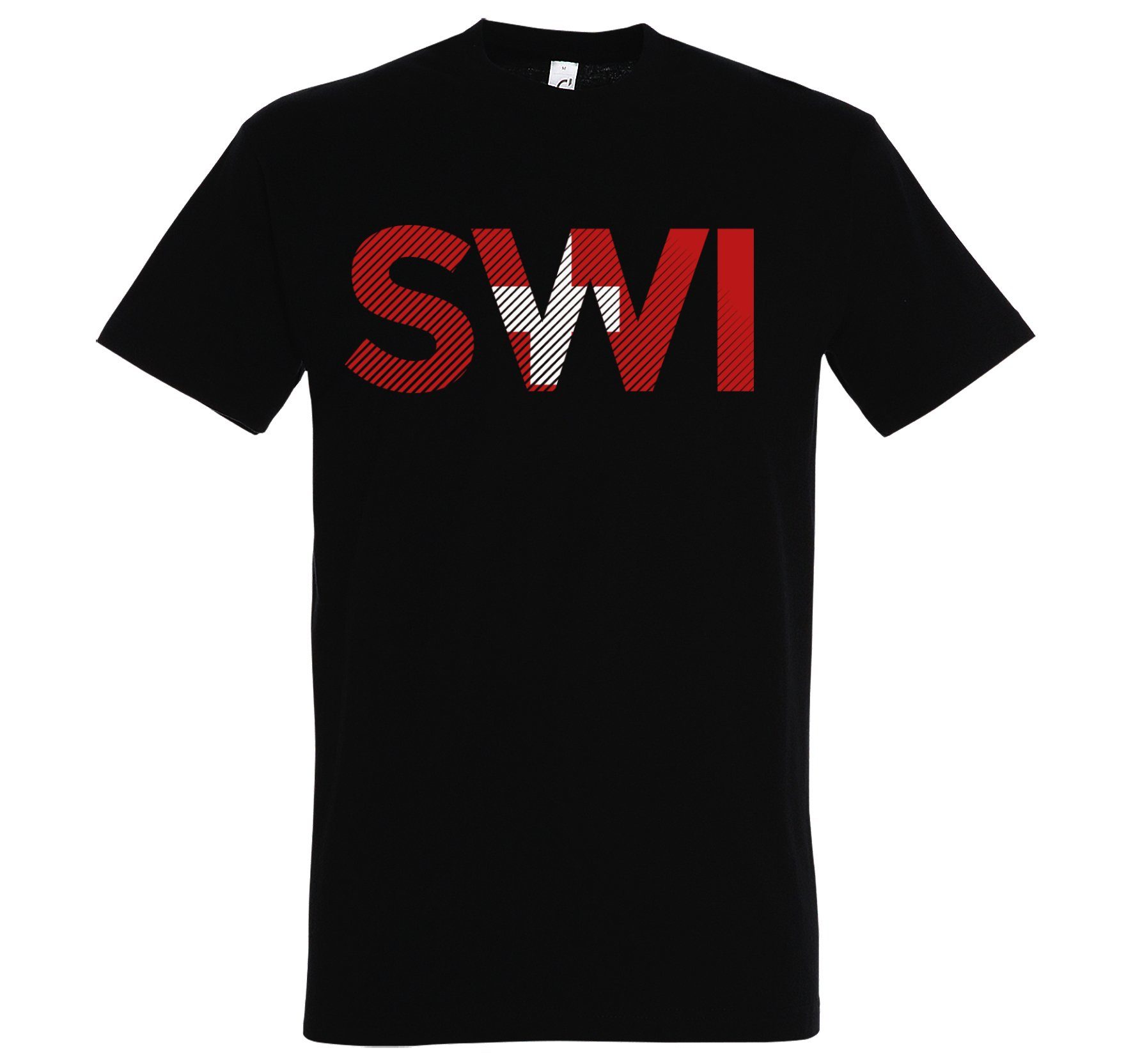 Youth Designz T-Shirt Schweiz Herren T-Shirt im Fußball Look mit SWI Frontprint