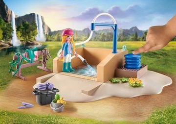 Playmobil® Konstruktions-Spielset Isabella & Lioness mit Waschplatz (71354), Horses of Waterfall, (86 St), teilweise aus recyceltem Material