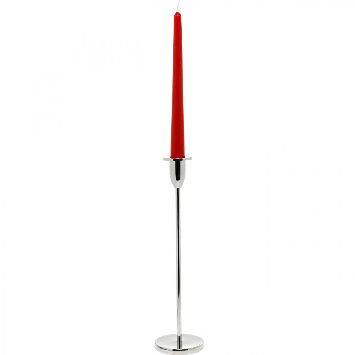 Flor & Decor Import GmbH Kerzenhalter Eleganter Kerzenhalter Silber Deko Leuchter für Stabkerzen