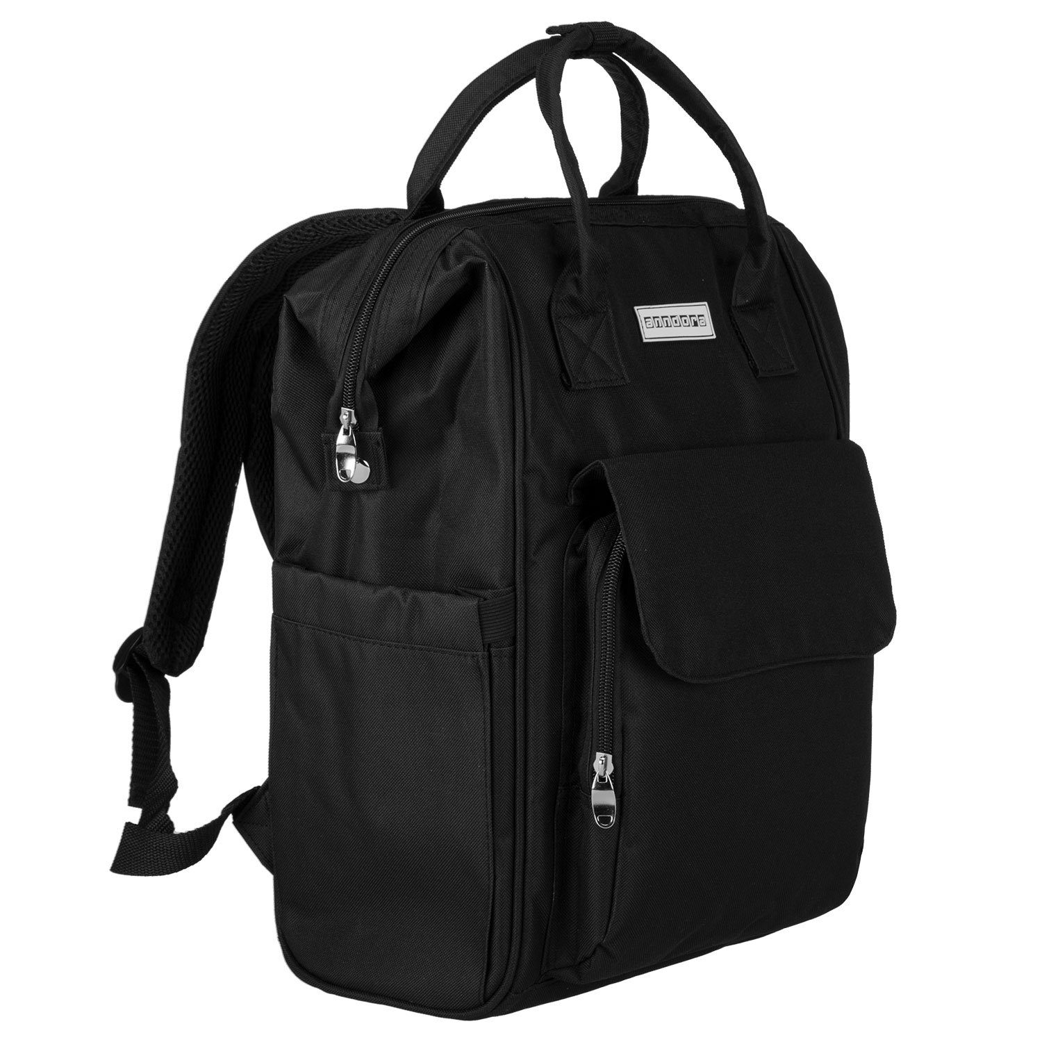 anndora Rucksack City Rucksack inkl. Laptopfach Polyester, kurze Trageschlaufen - gepolsterter Rückenbereich