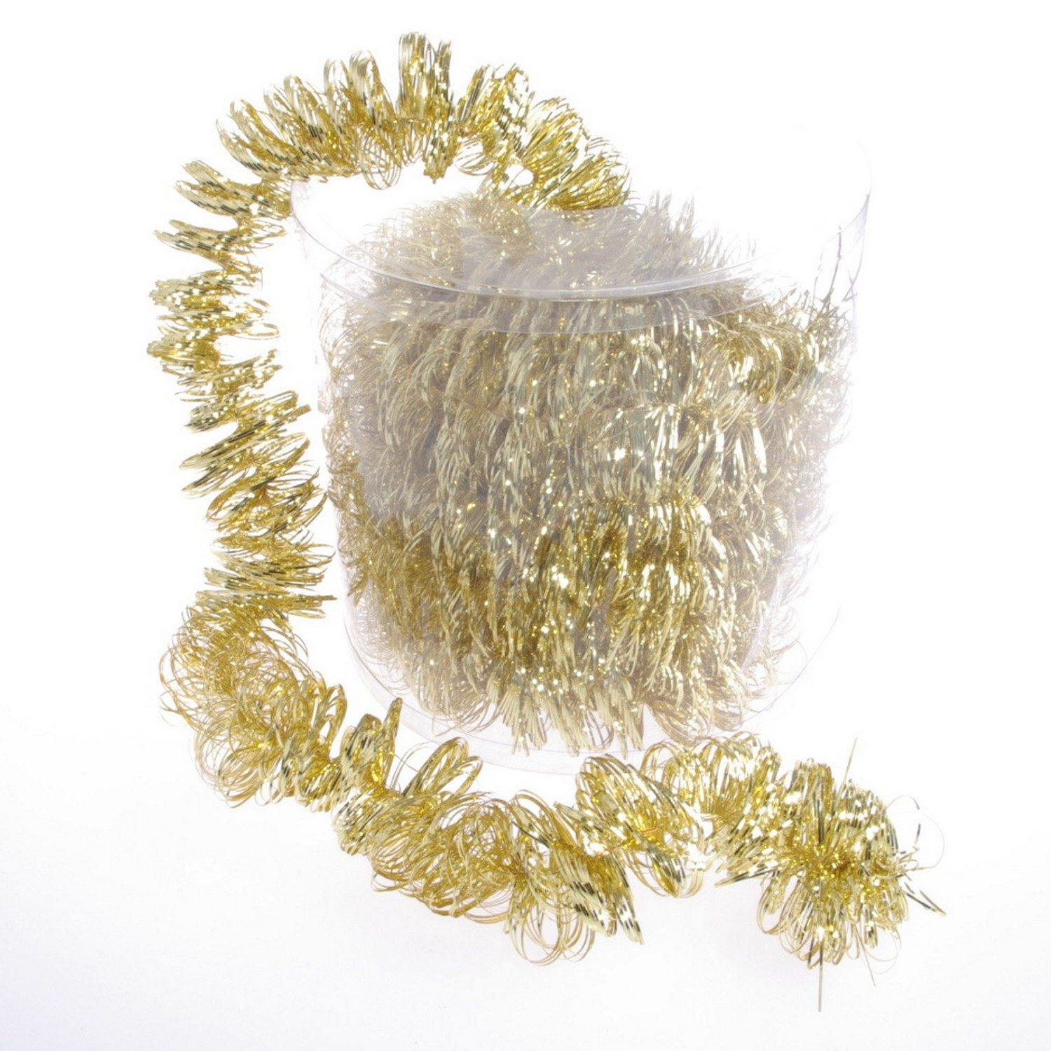 Deko AS Гирлянда декоративная Lamettagirlande Weihnachten - "Spriale" - 5m lang - Gold - 64184, glänzend