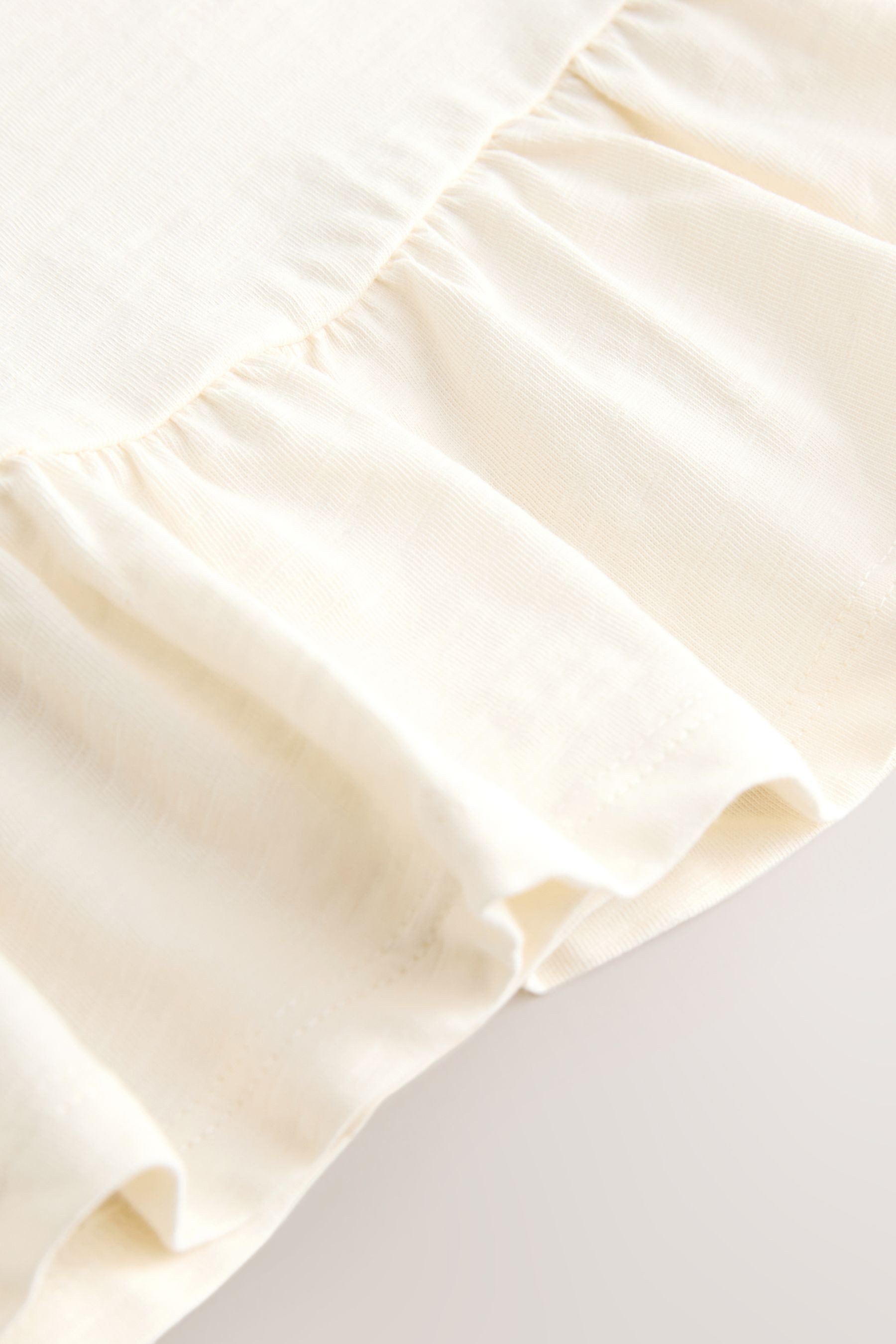 Next Schößchenshirt Kurzarmshirt mit Schößchen aus 100 % Baumwolle (1-tlg) – Bild 4 von 5