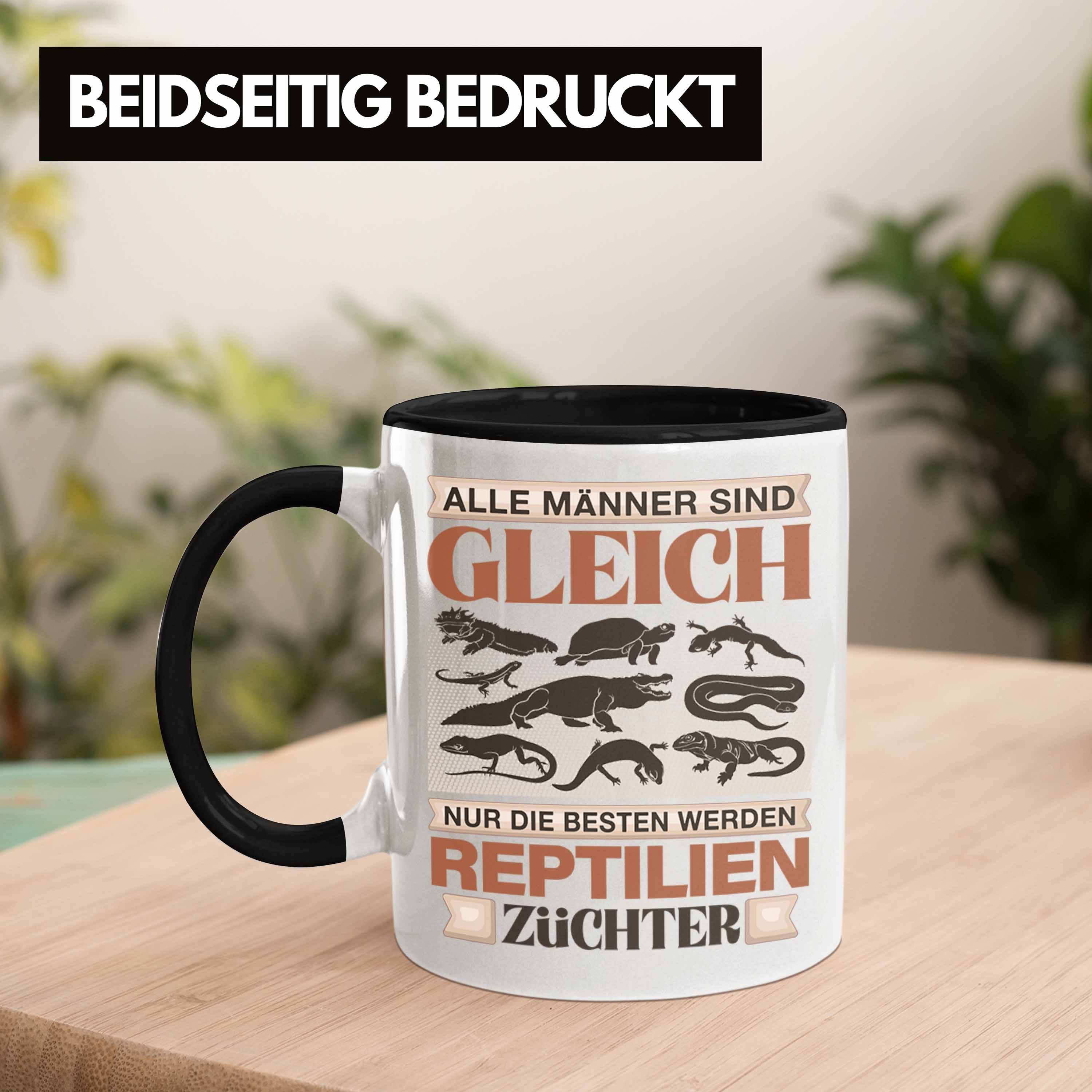 Trendation Tasse Trendation - Reptilien Tasse Züchter Schwarz Geschenk Lustiger Spruch Geschenk