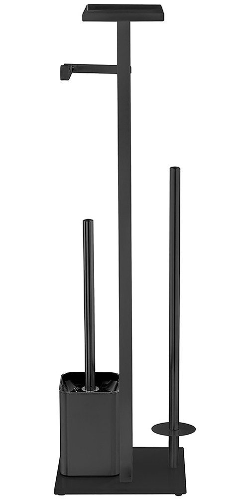 WENKO WC-Garnitur Modell Debar, Standgarnitur mit Ablage, Edelstahl, Bodenp günstig online kaufen