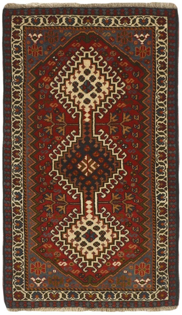 Orientteppich Yalameh 61x103 Handgeknüpfter Orientteppich / Perserteppich, Nain Trading, rechteckig, Höhe: 12 mm