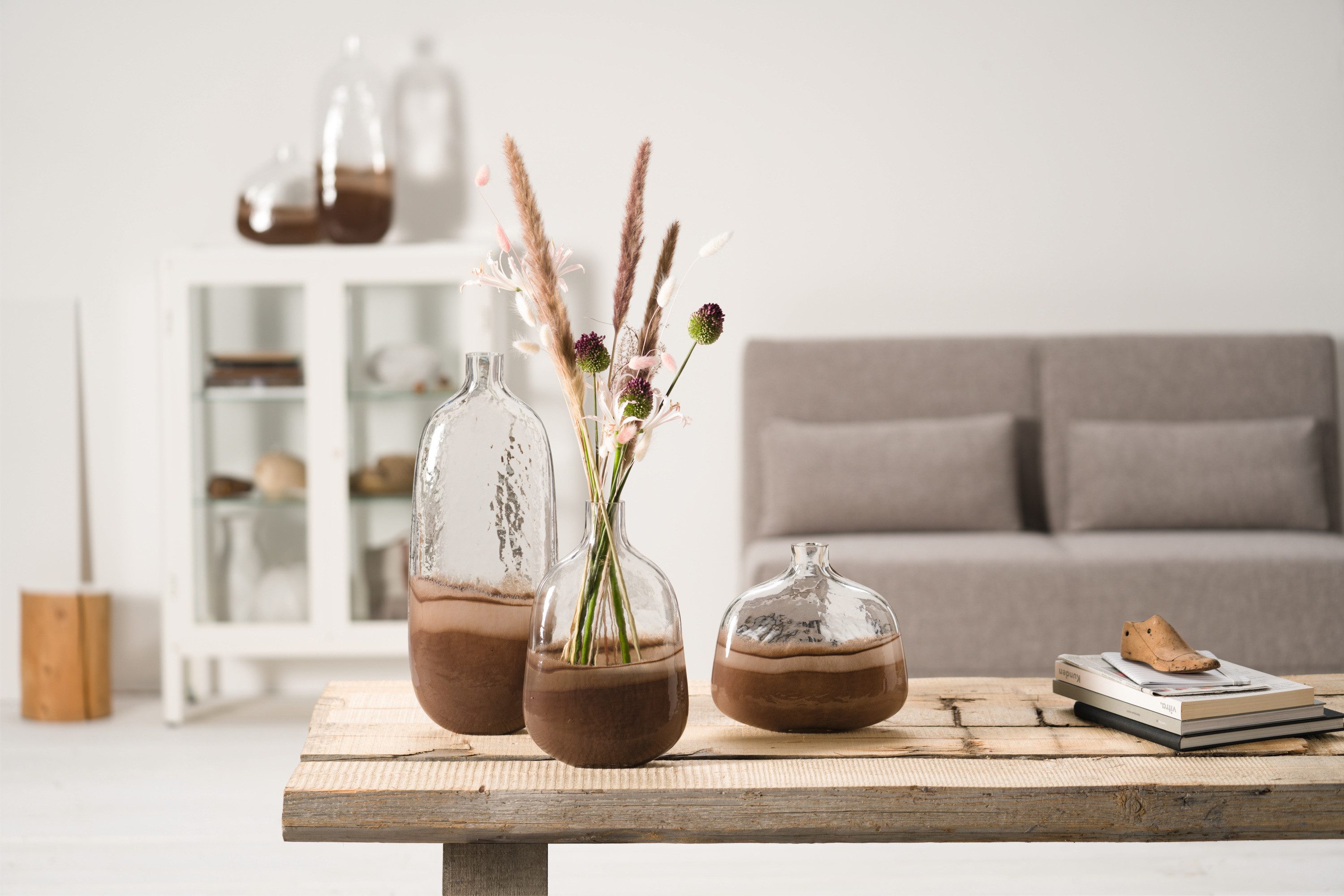 LEONARDO Bodenvase Dekovase CASOLARE (1 St), aus Glas, Höhe ca. 50 cm, handgefertigt