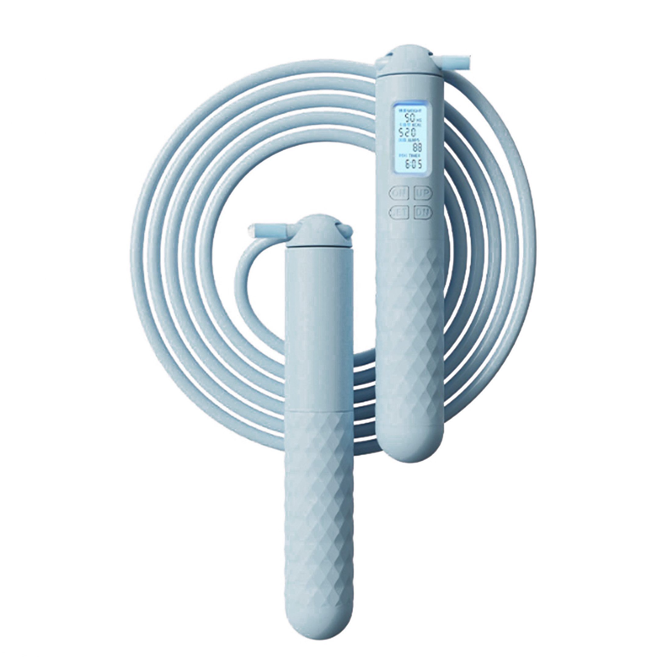 KINSI Springseil Springseil,Speed Rope einstellbar,Intelligente Zählung,LCD-Anzeige, Für Kardio und Fitness,4,5 mm*3 m,längenverstellbar