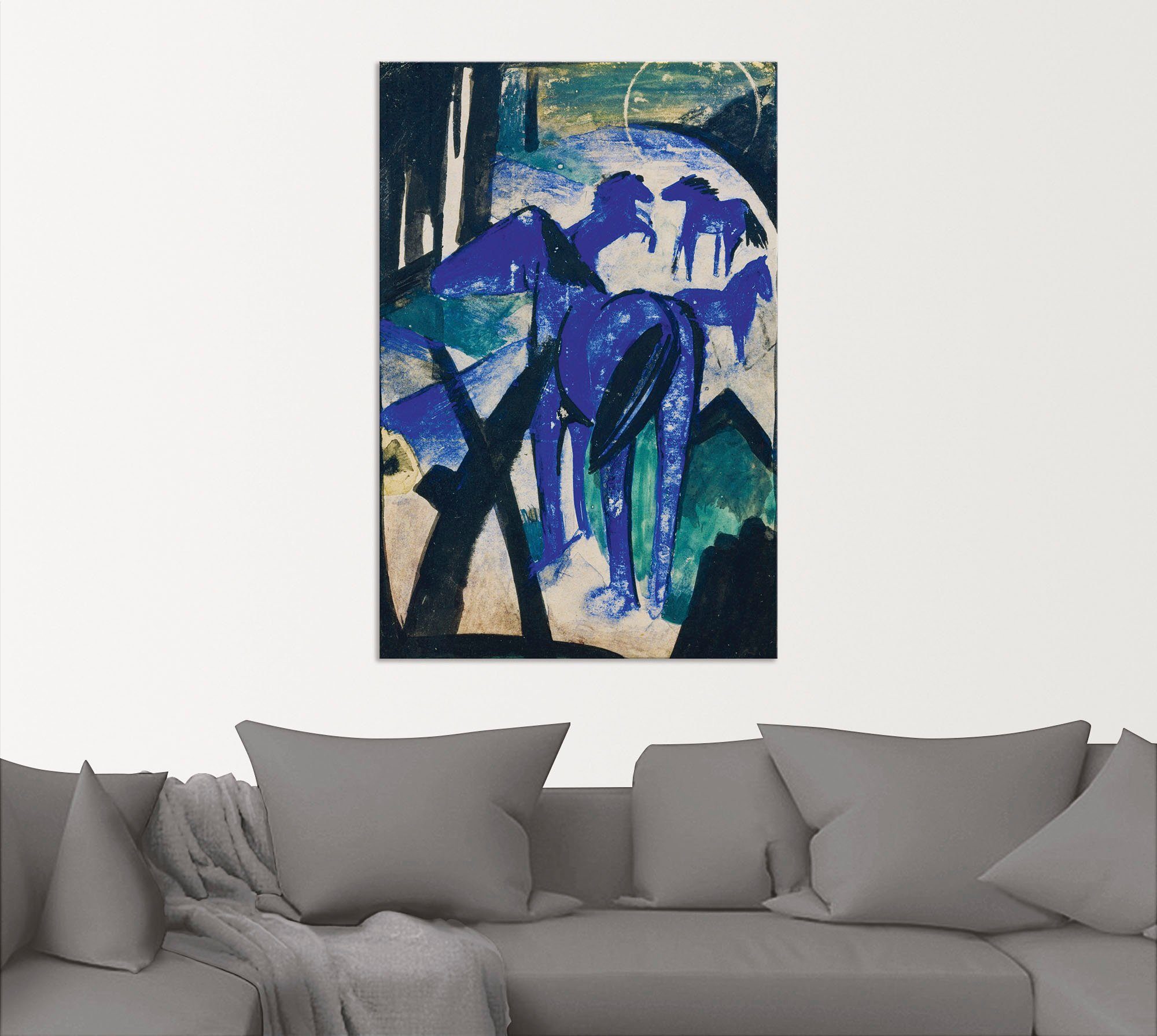 Mutterstute Alubild, Artland Haustiere Pferde Größen oder blauen als (1 St), in Wandbild der I, Poster Die Wandaufkleber Leinwandbild, versch.