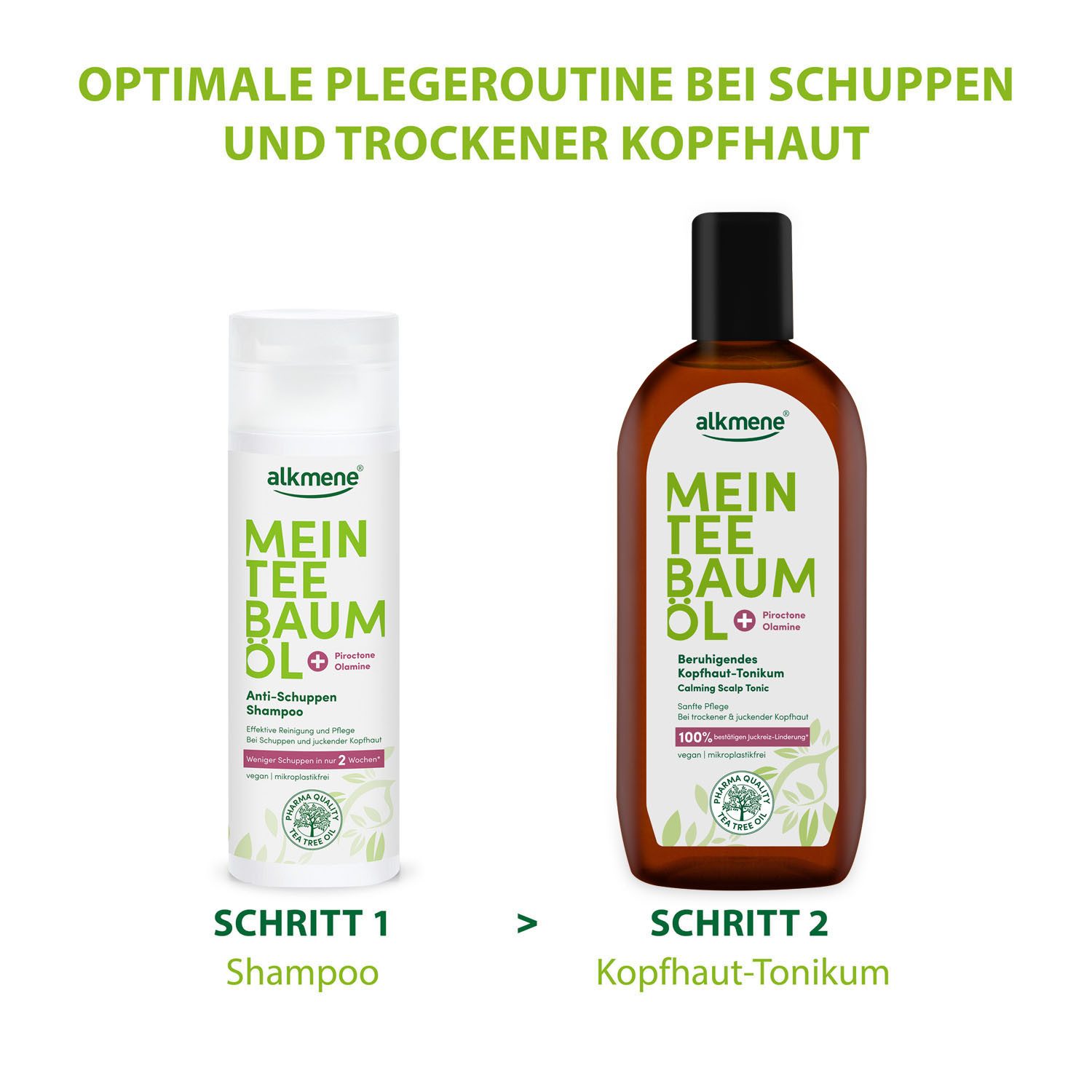 alkmene Haarpflege-Set Haarpflege Set gegen Schuppen -Anti Schuppen Shampoo, Kopfhaut Tonikum, 1-tlg.