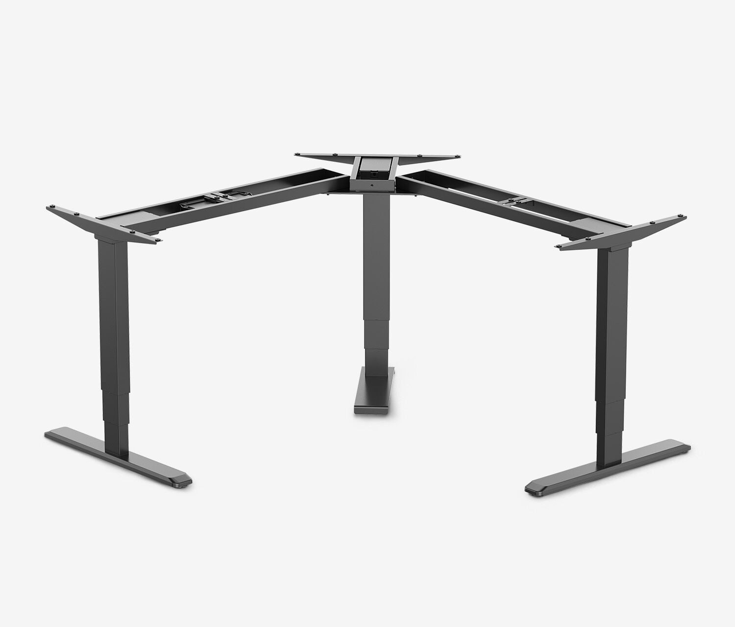 Ergolutions Schreibtisch PRIMUS elektrisch höhenverstellbarer Winkelschreibtisch, 180 kg Traglast / Leise / Timer / Memory / Kollisionssensor