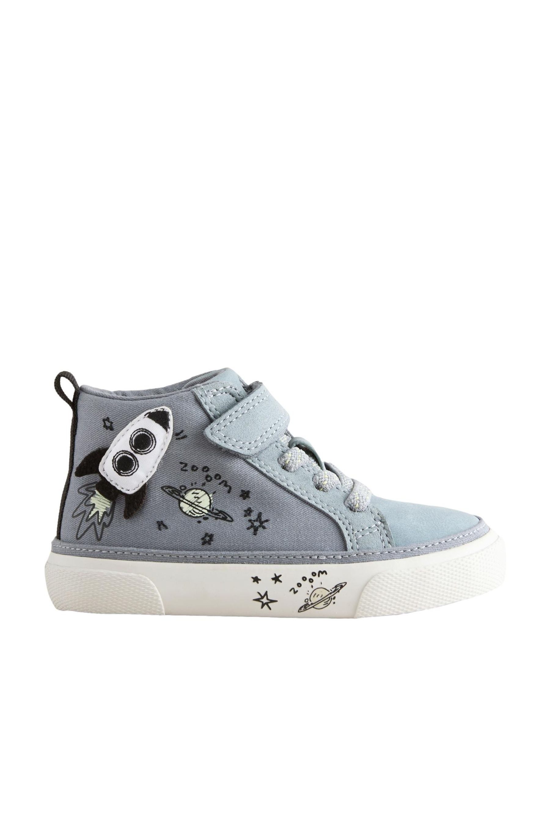 Hi-Top-Sneaker, Klettverschluss + Elastikschnürung Sneaker