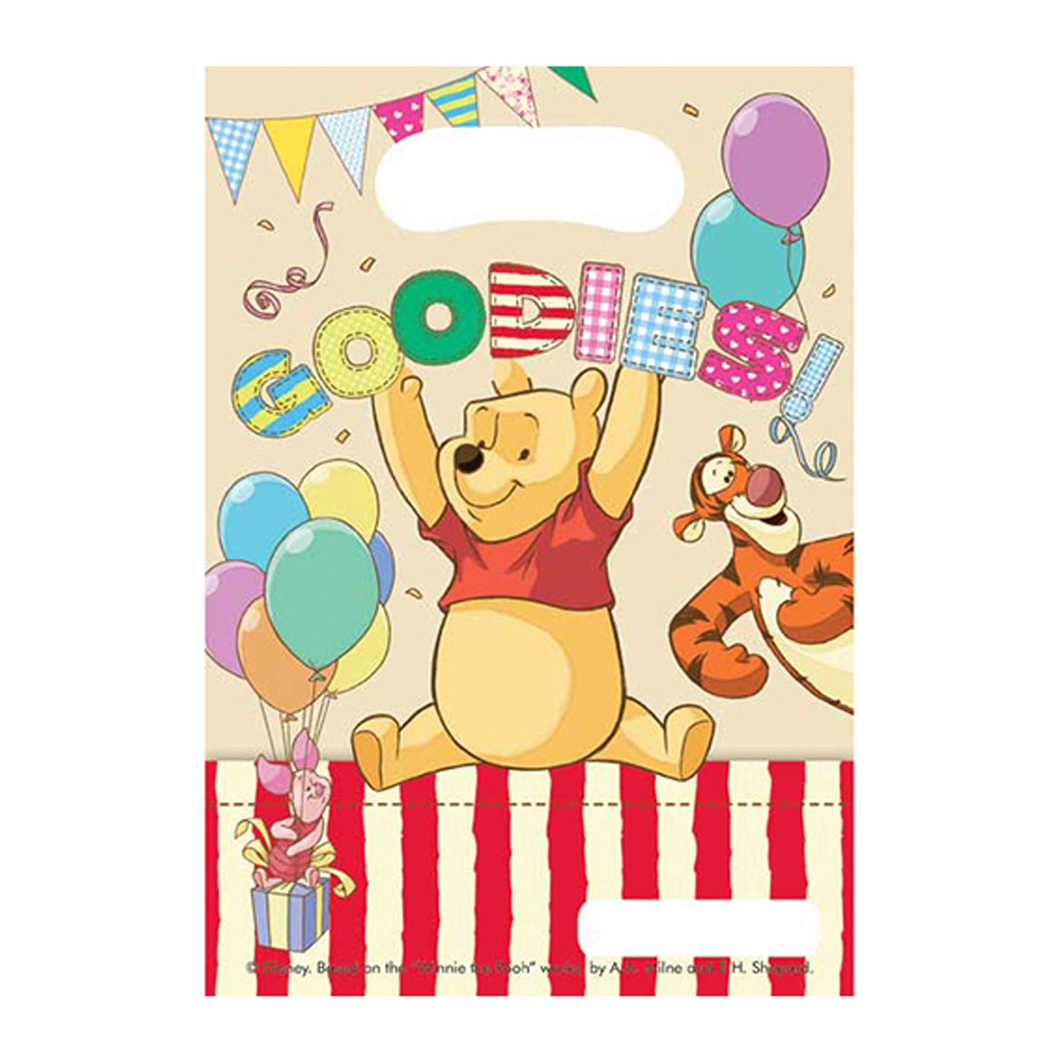 Procos Geschenkbox Geschenktüte PVC Pooh ABC, 16x23cm/6St.