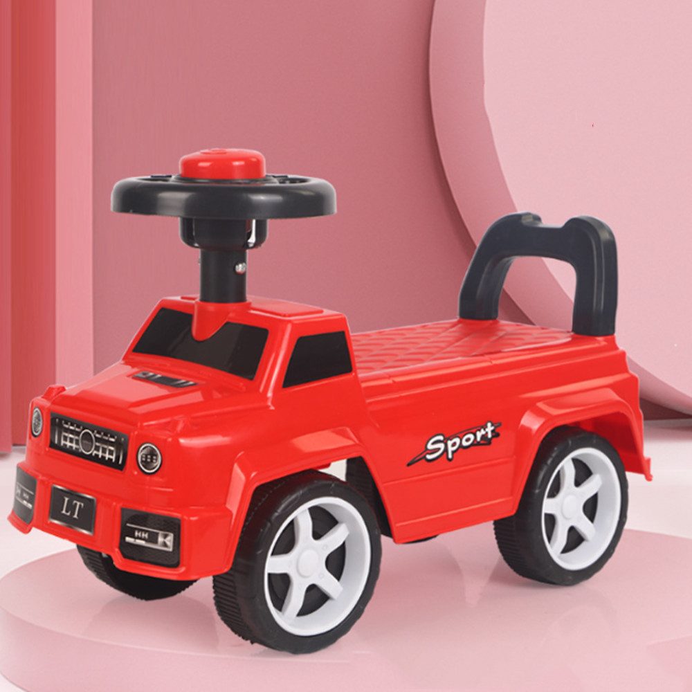 JEOBEST Rutscherauto Kinderauto mit Rückenlehne, Lauflernhilfe Baby, Rutscherfahrzeug für Kleinkinder – Sicher und wendig